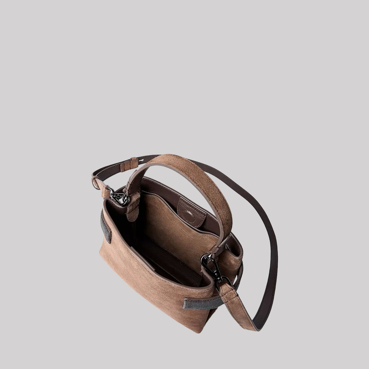Essence Small Top Handle Bag in Suede