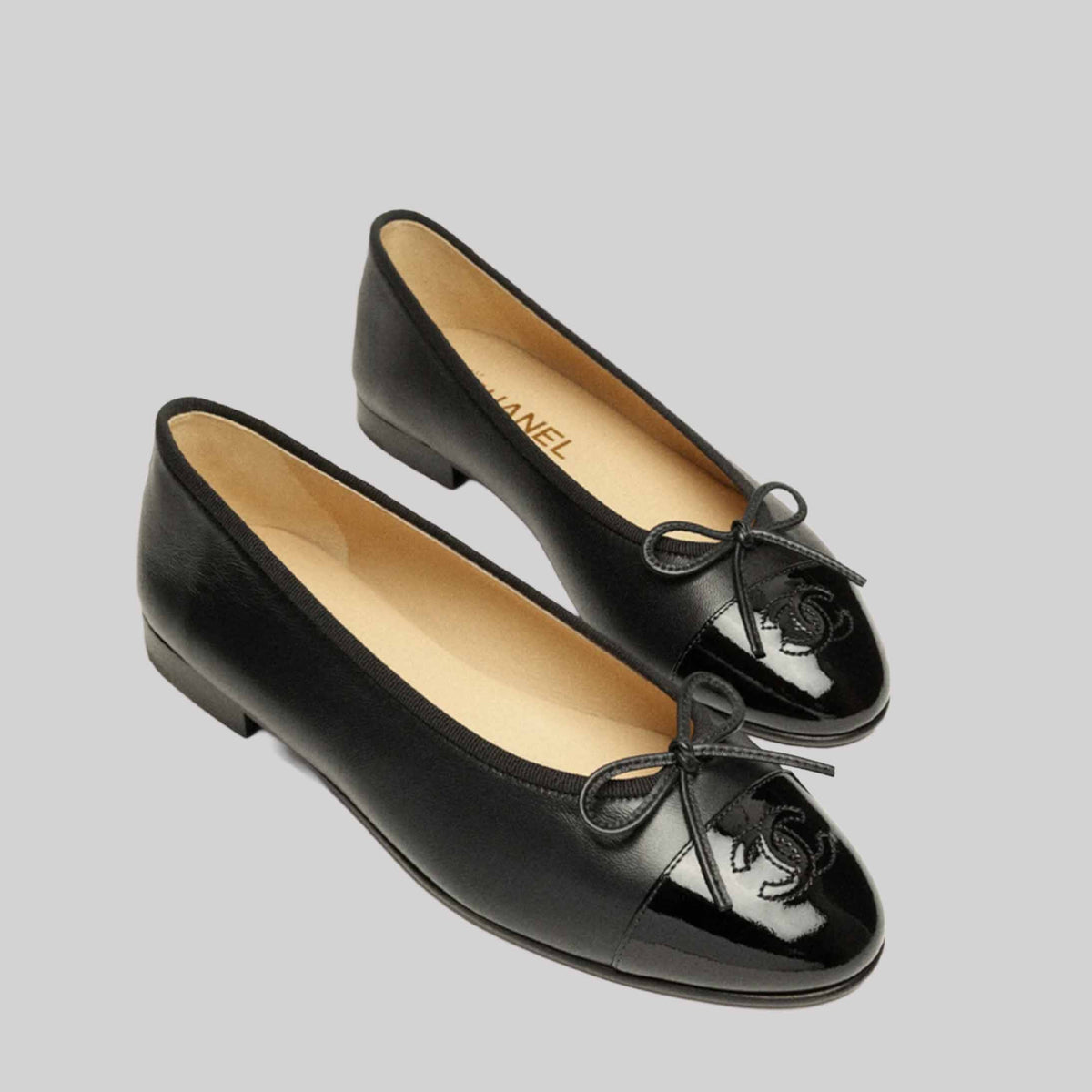 Ballet Flats Lambskin & Patent Toe