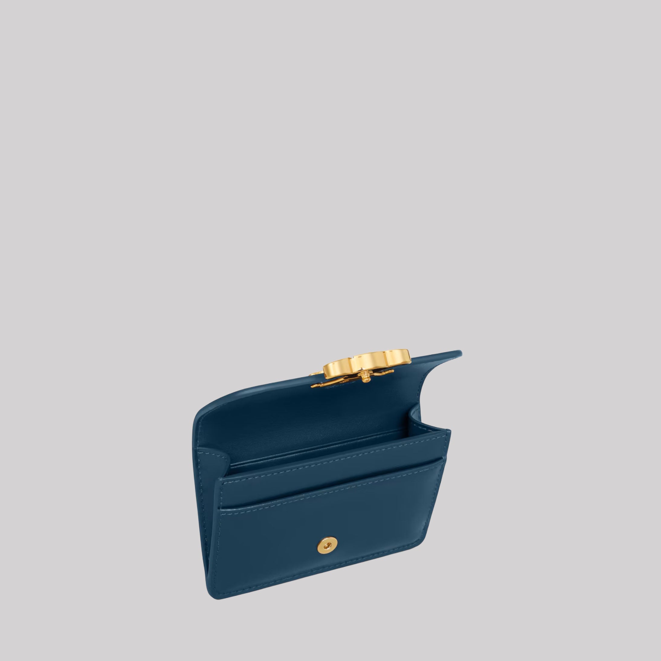 Card Holder With Flap Triomphe In Shiny Calfskin