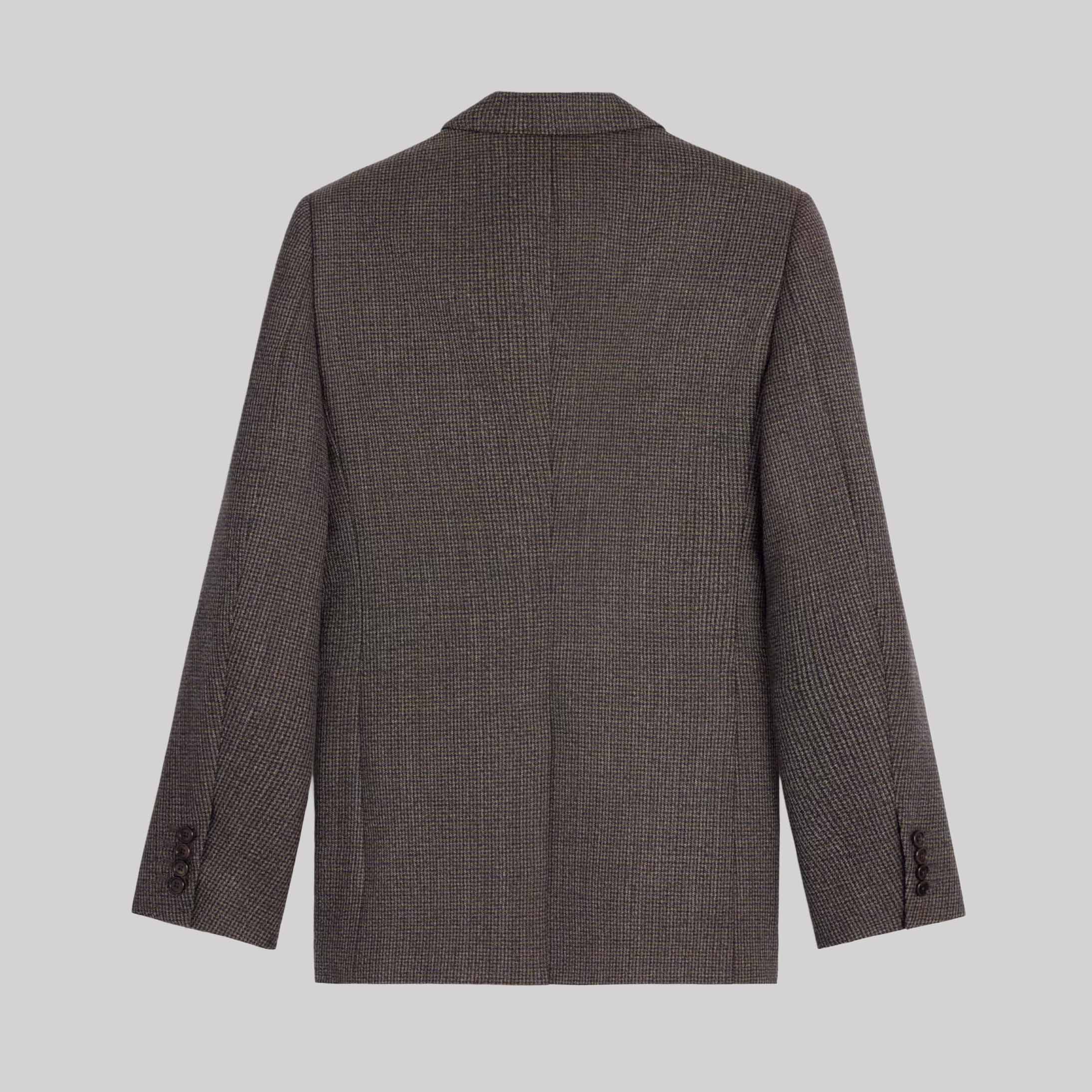 Classic Jacket In Micro Houndstooth Wool