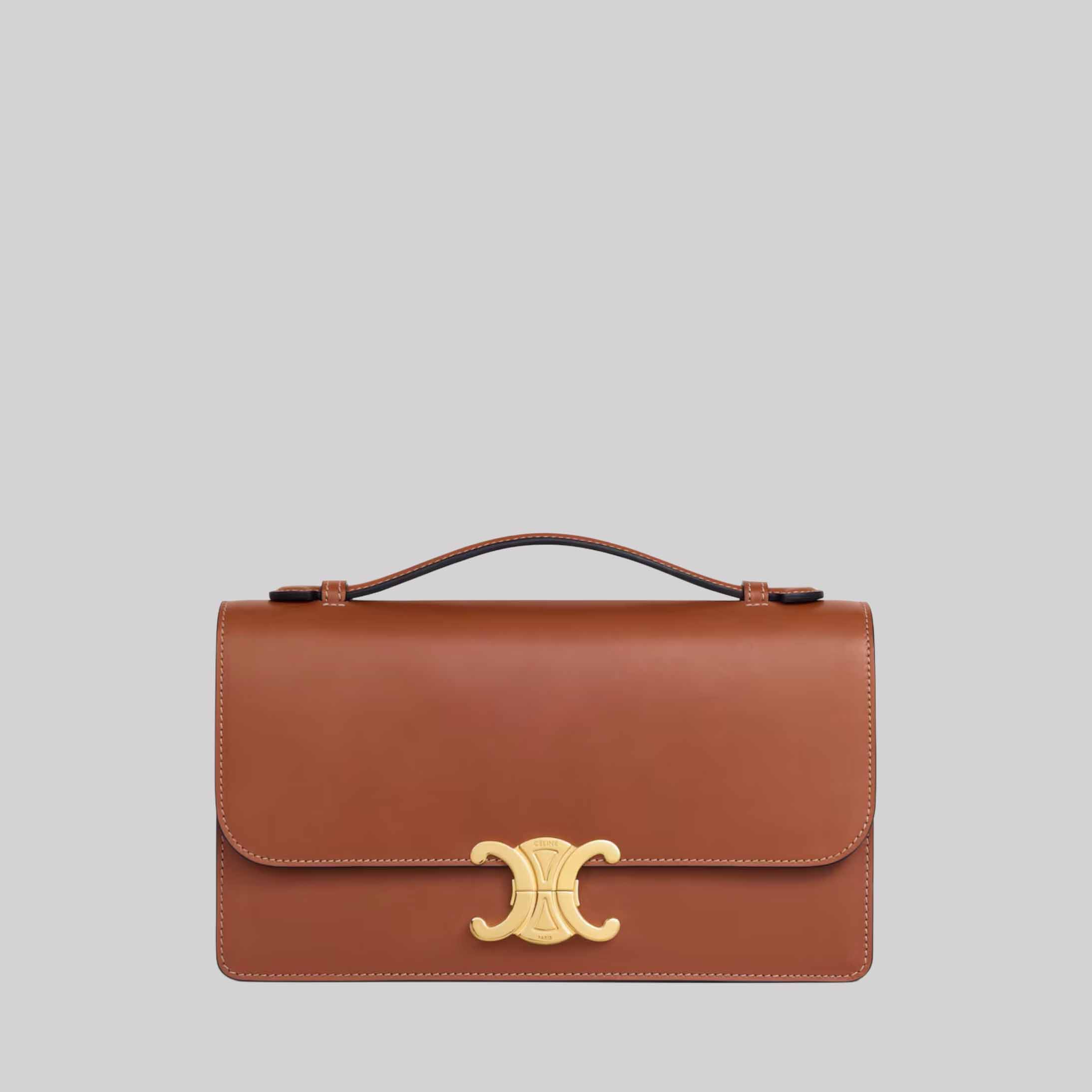Medium Triomphe Folio In Natural Calfskin