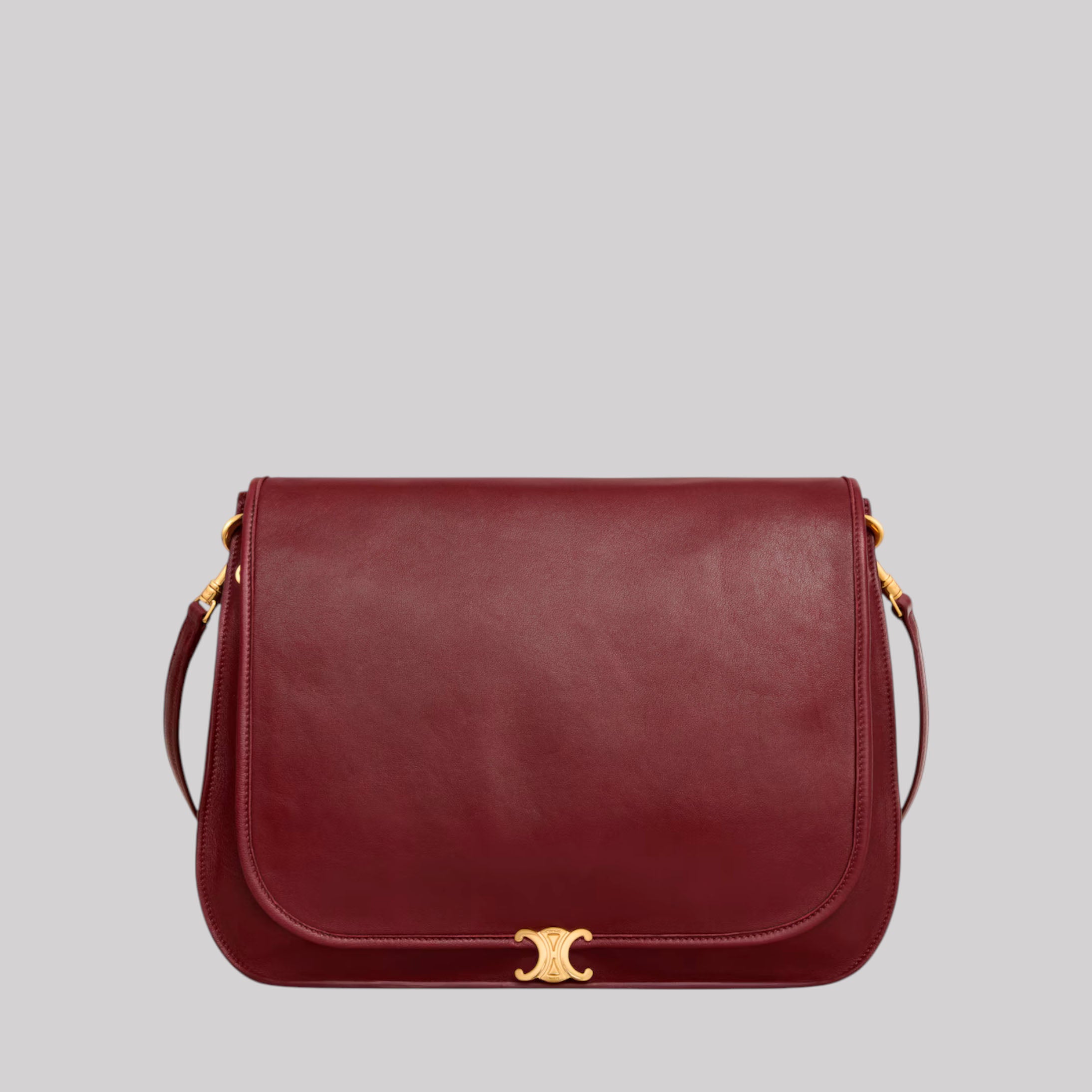 Soft Triomphe Besace In Supple Shiny Lambskin