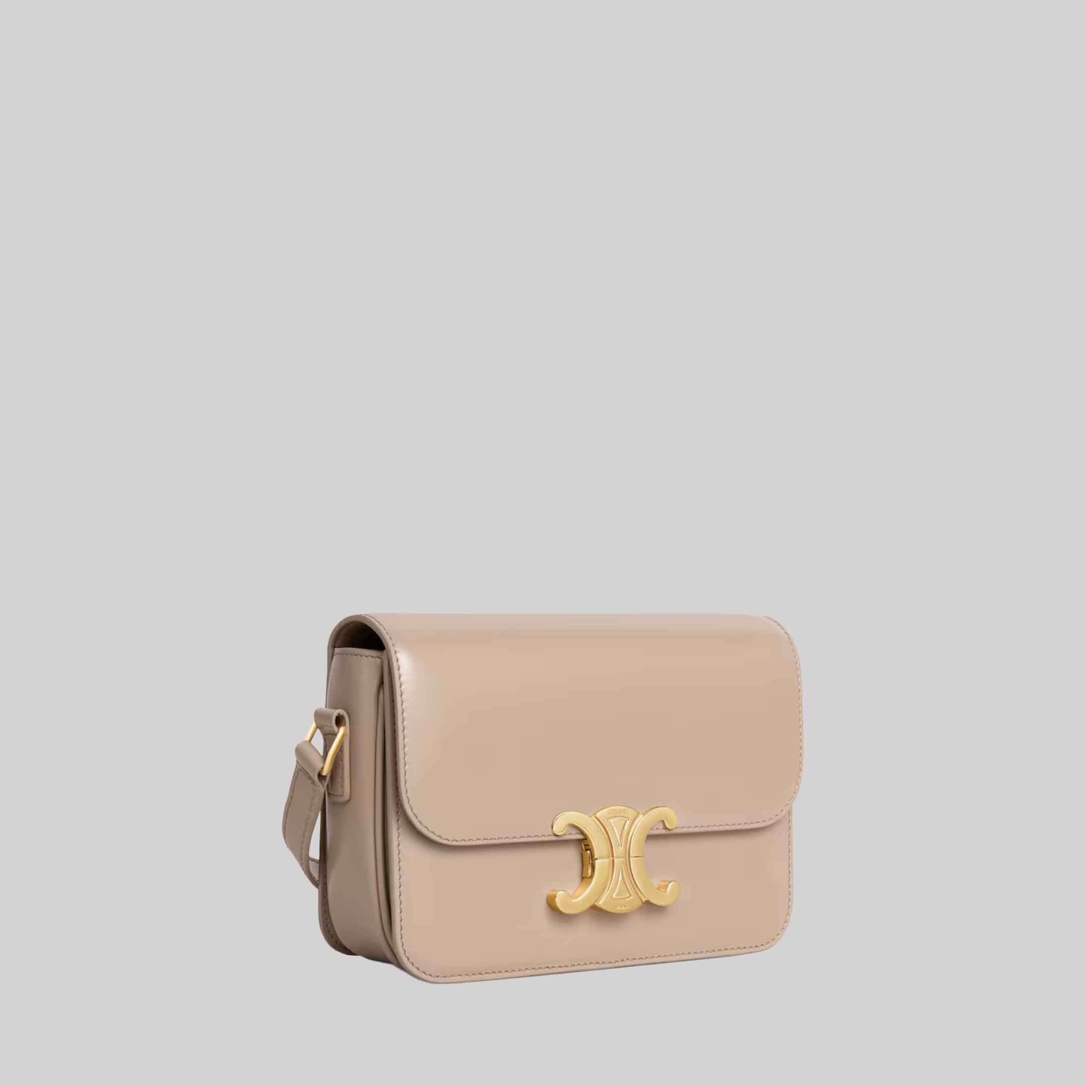 Teen Triomphe Bag In Shiny Calfskin