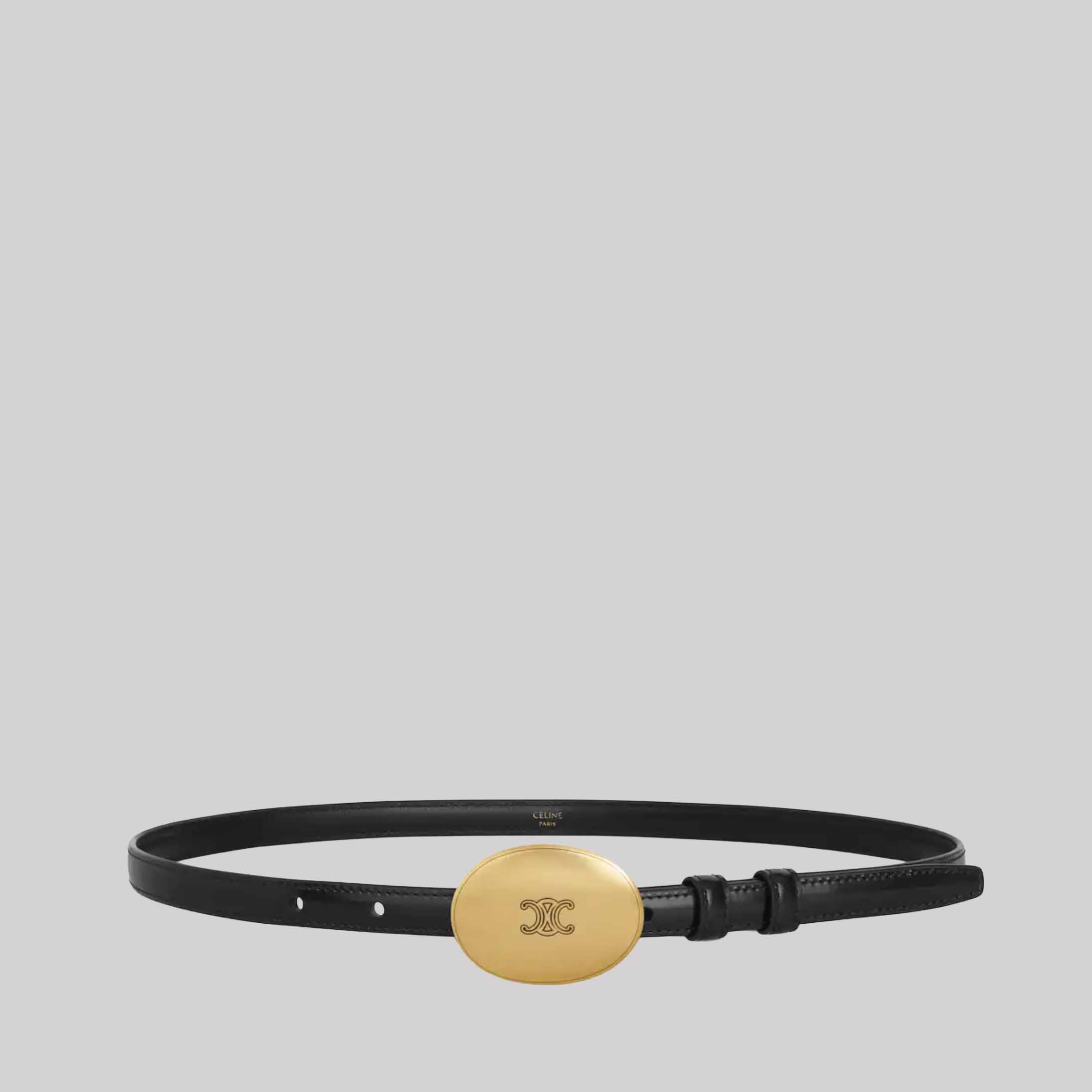 Thin Plate Belt 13Mm In Taurillon Leather
