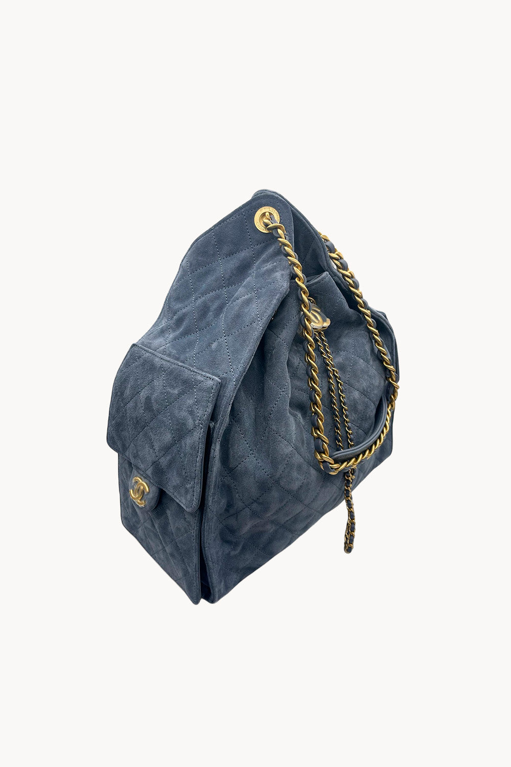 Chanel 25 Medium Handbag In Suede