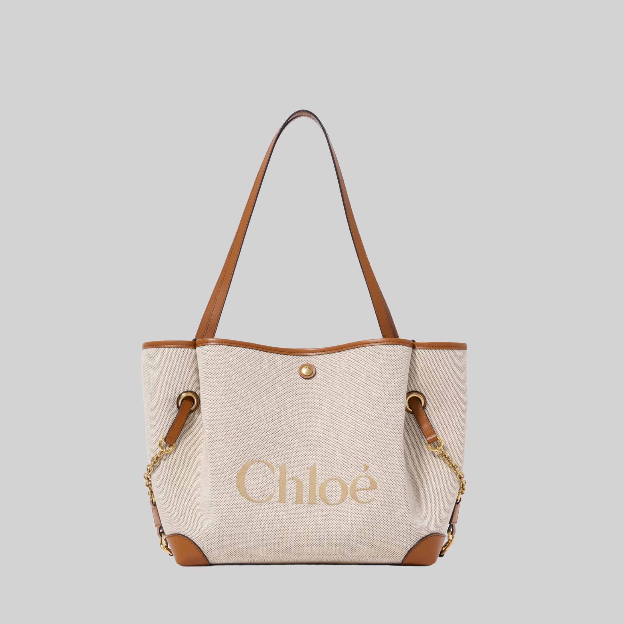 Chloé Clover Double Carry Bag In Canvas