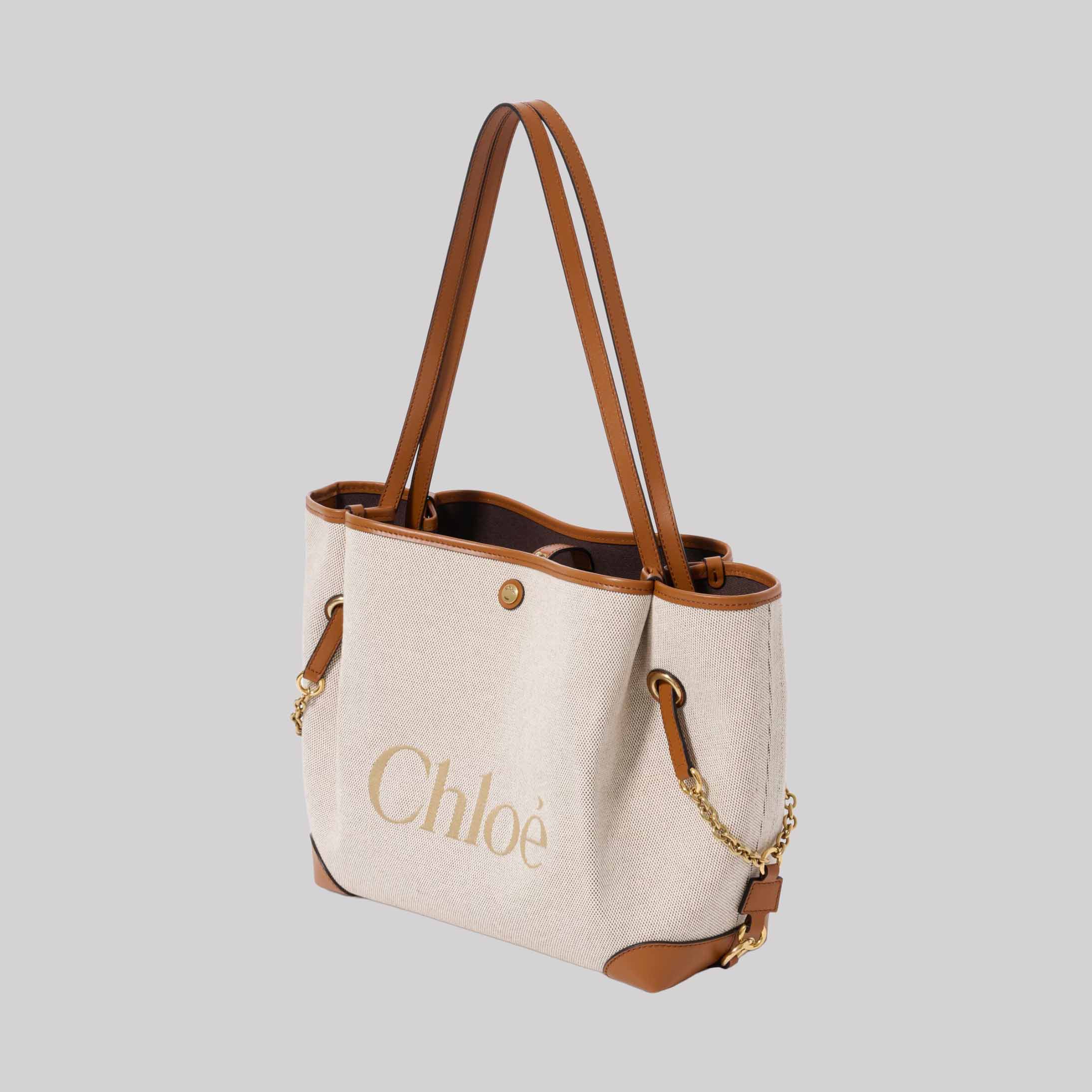 Chloé Clover Double Carry Bag In Canvas
