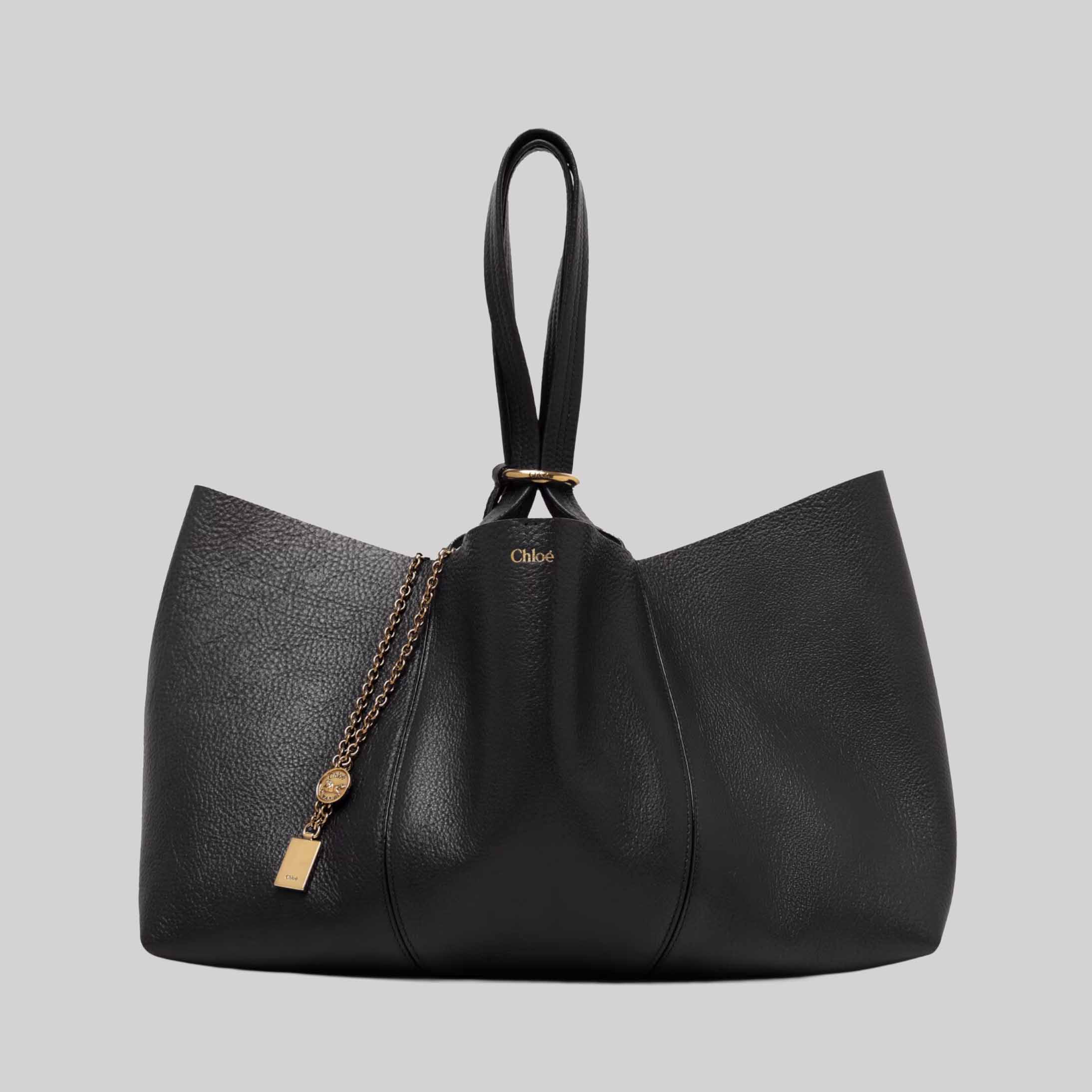 Chloé Spin East-West Tote Bag In Grained Leather