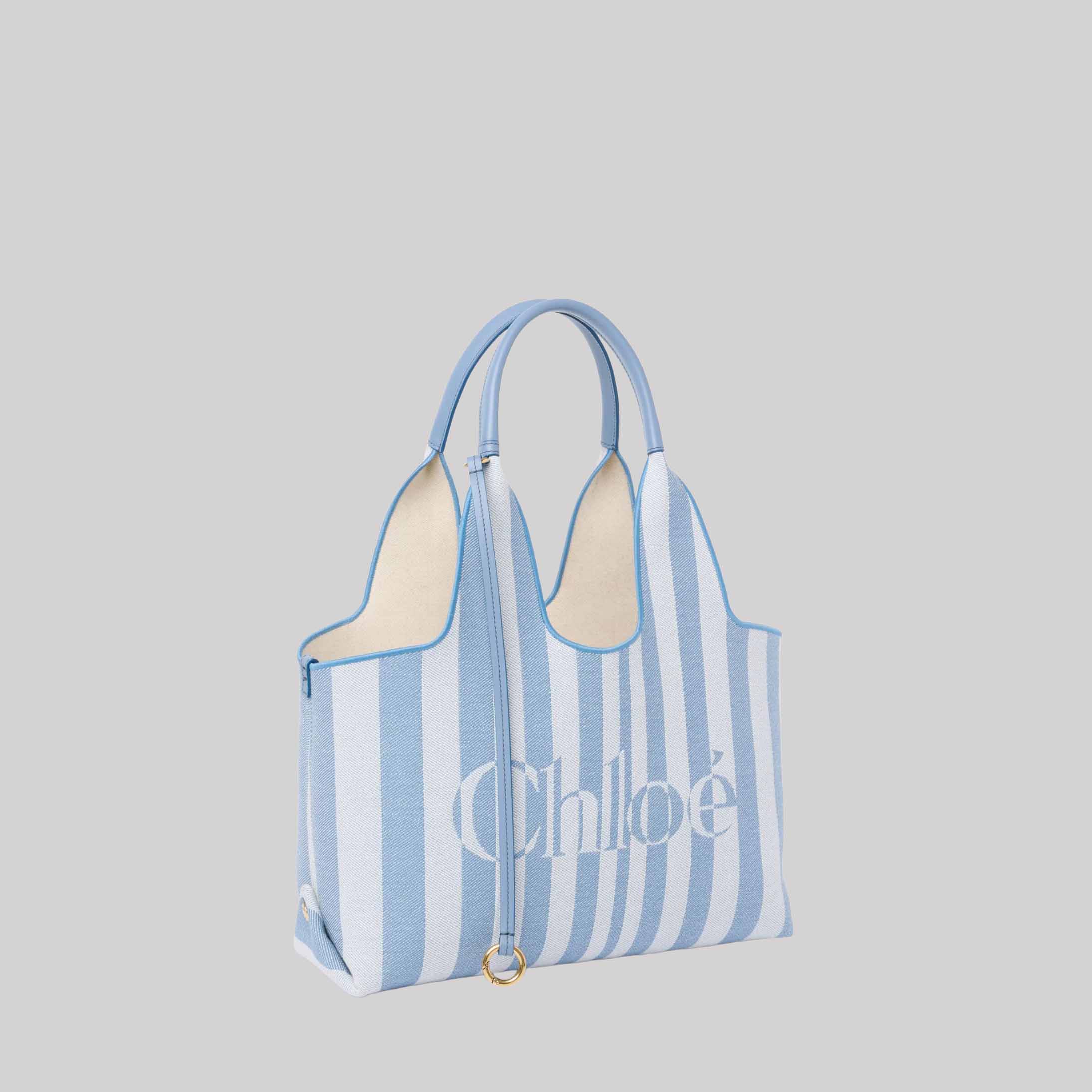 Chloé Stripy East-West Tote Bag In Jacquard