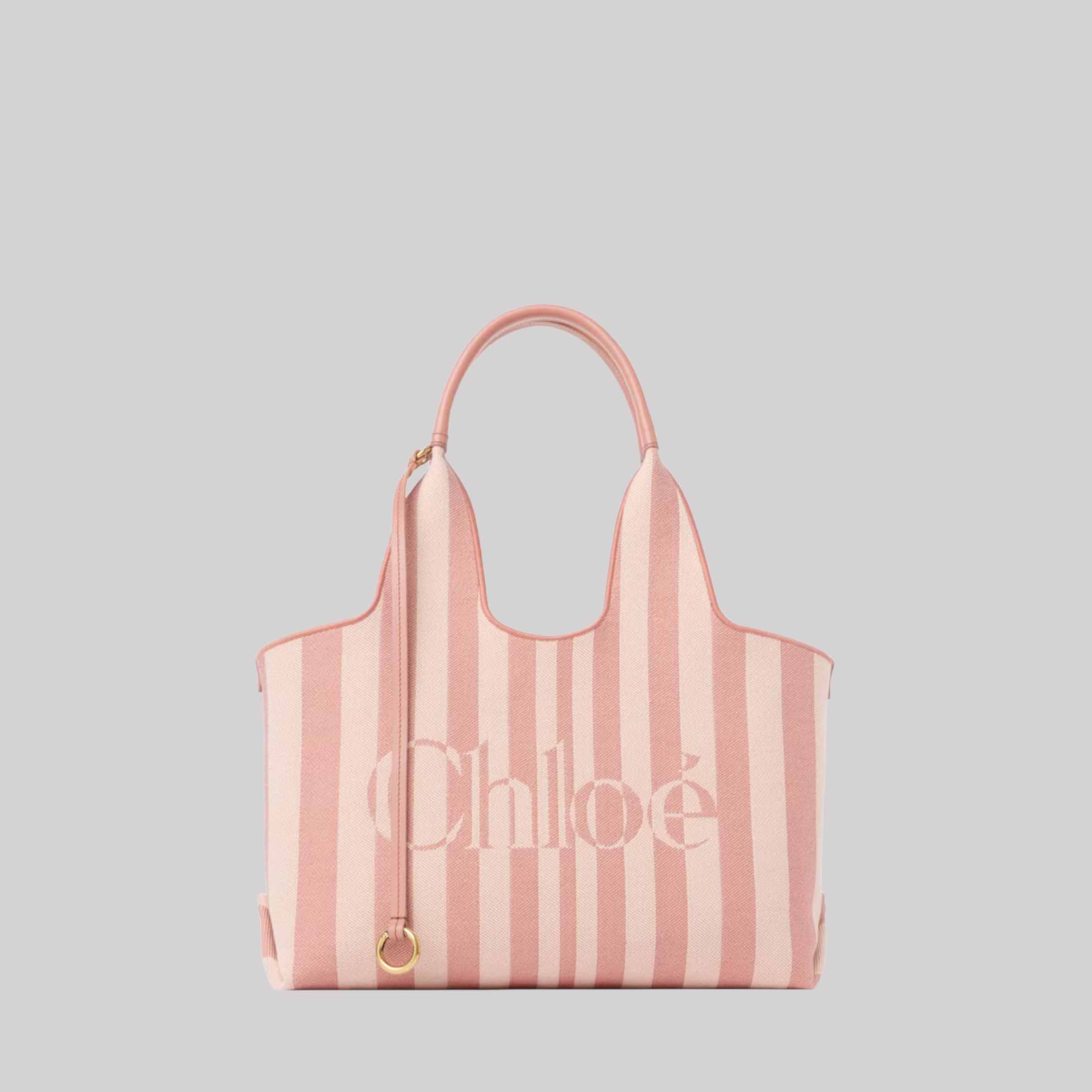 Chloé Stripy East-West Tote Bag In Jacquard