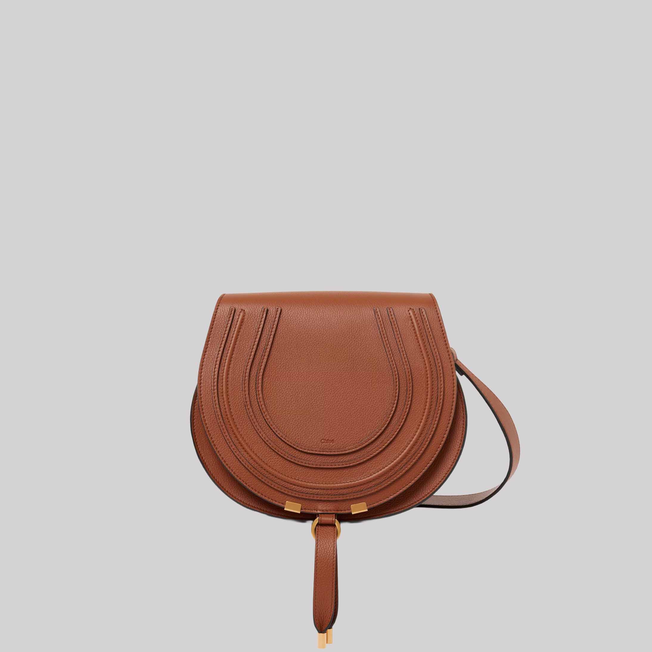 Marcie Saddle Bag In Grained Leather