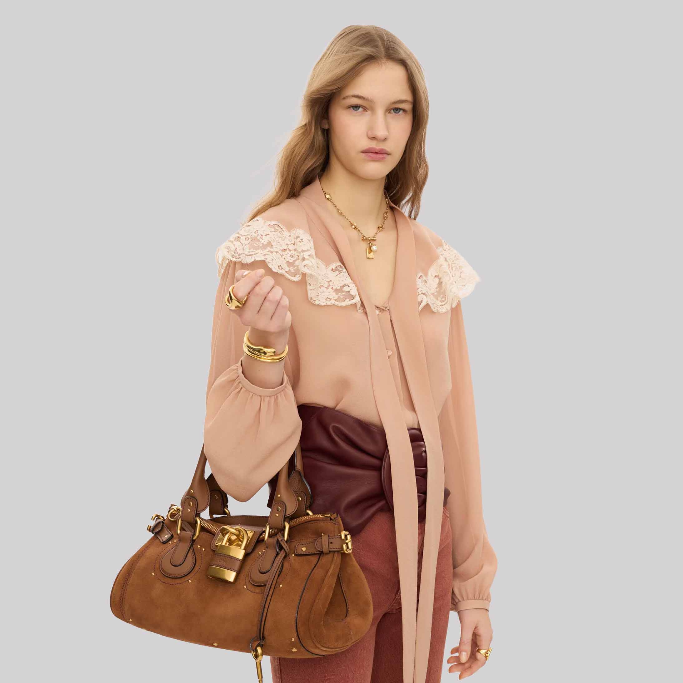 Paddington Bag In Suede Leather