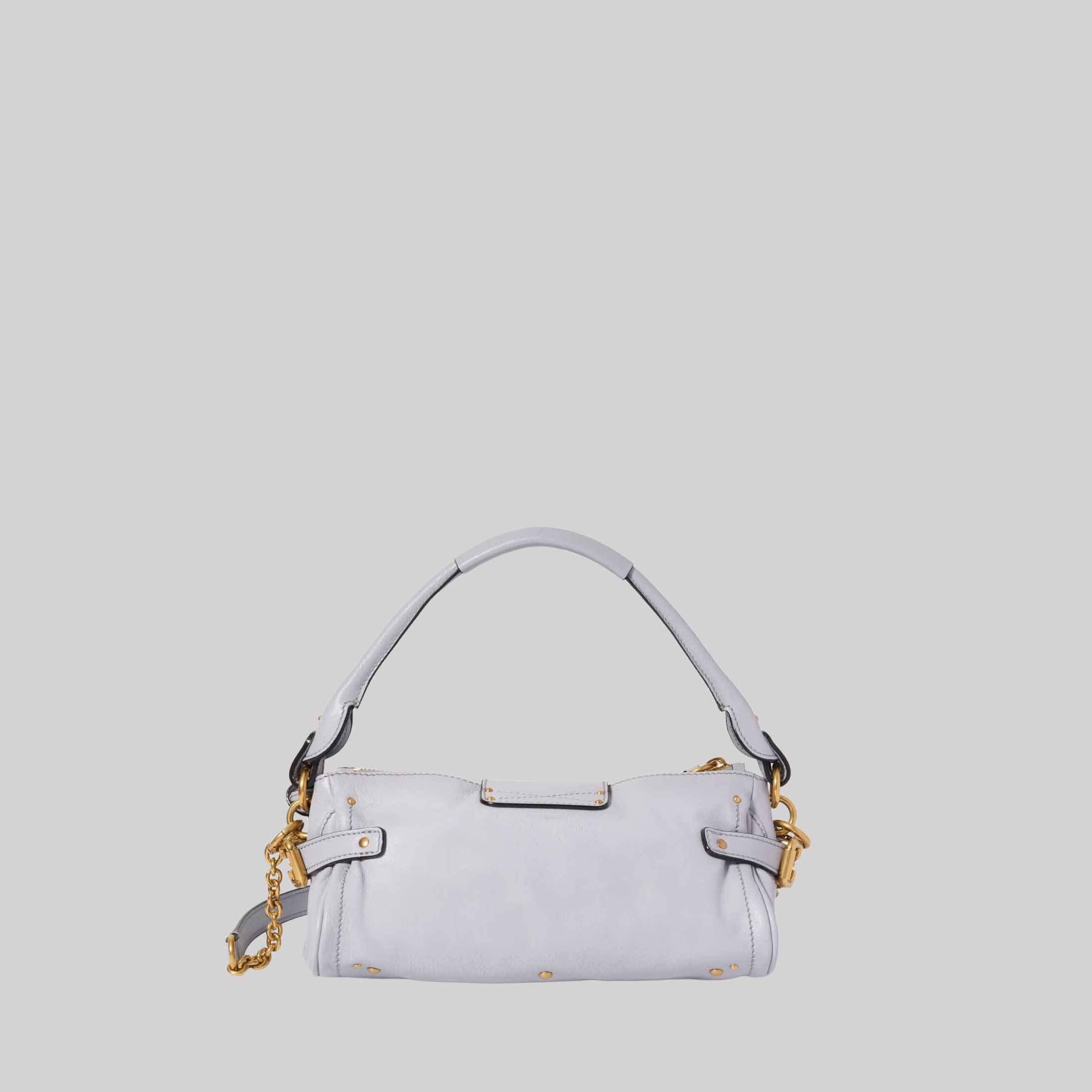 Small Paddington Bag With Strap In Grained Leather