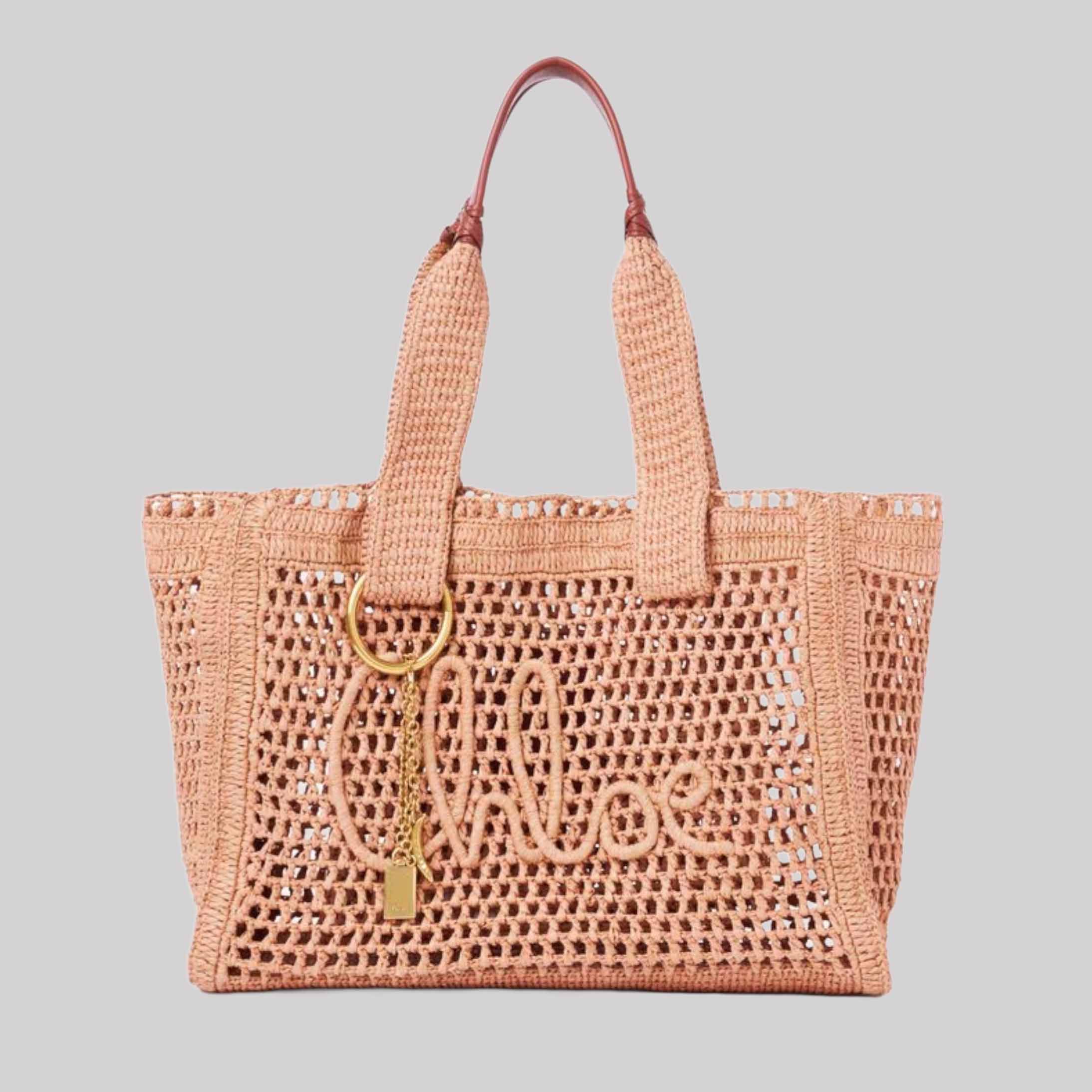 Summer Banana East-West Tote Bag In Raffia