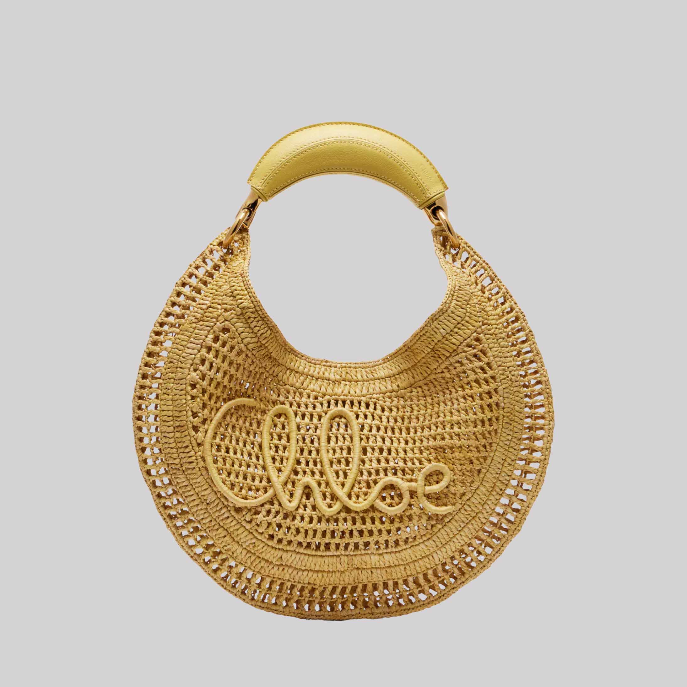 Summer Banana Raffia Shoulder Bag