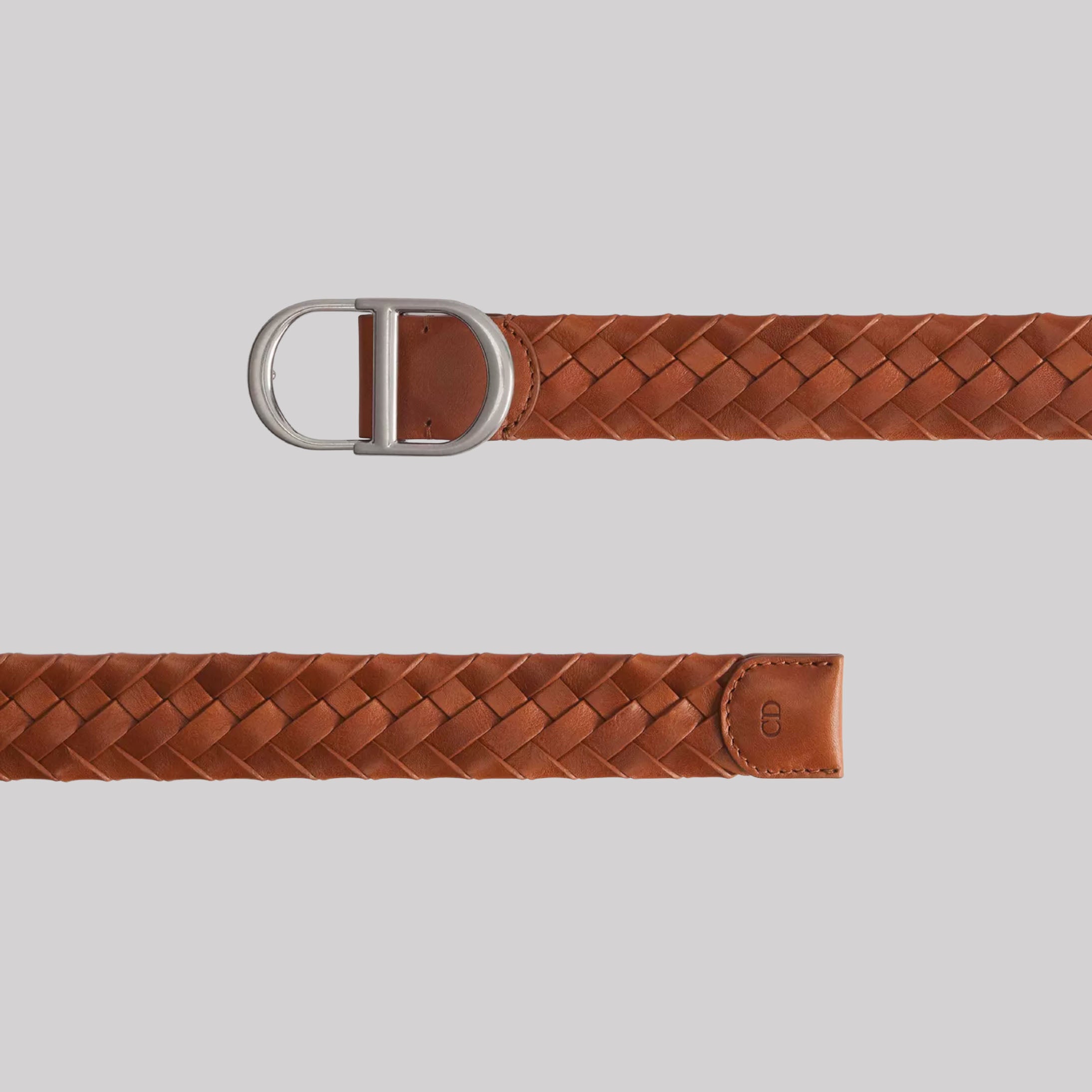 CD Belt Woven Taurillon Leather, 35 MM