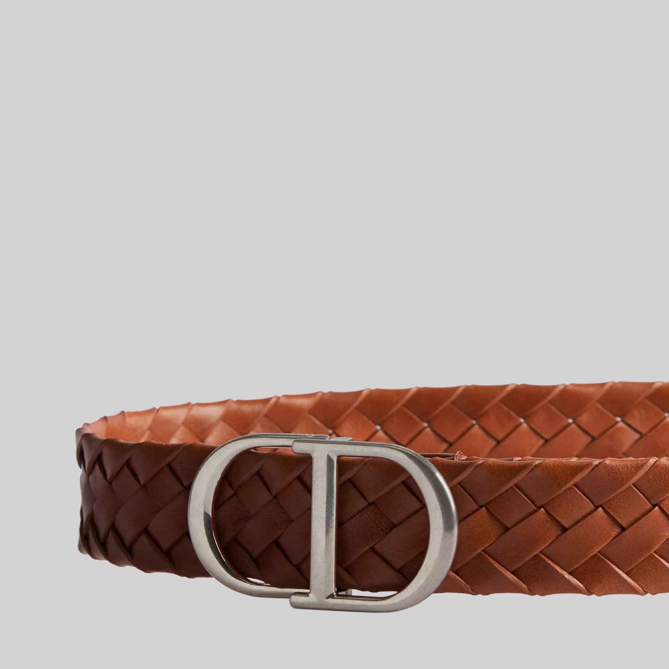 CD Belt Woven Taurillon Leather, 35 MM