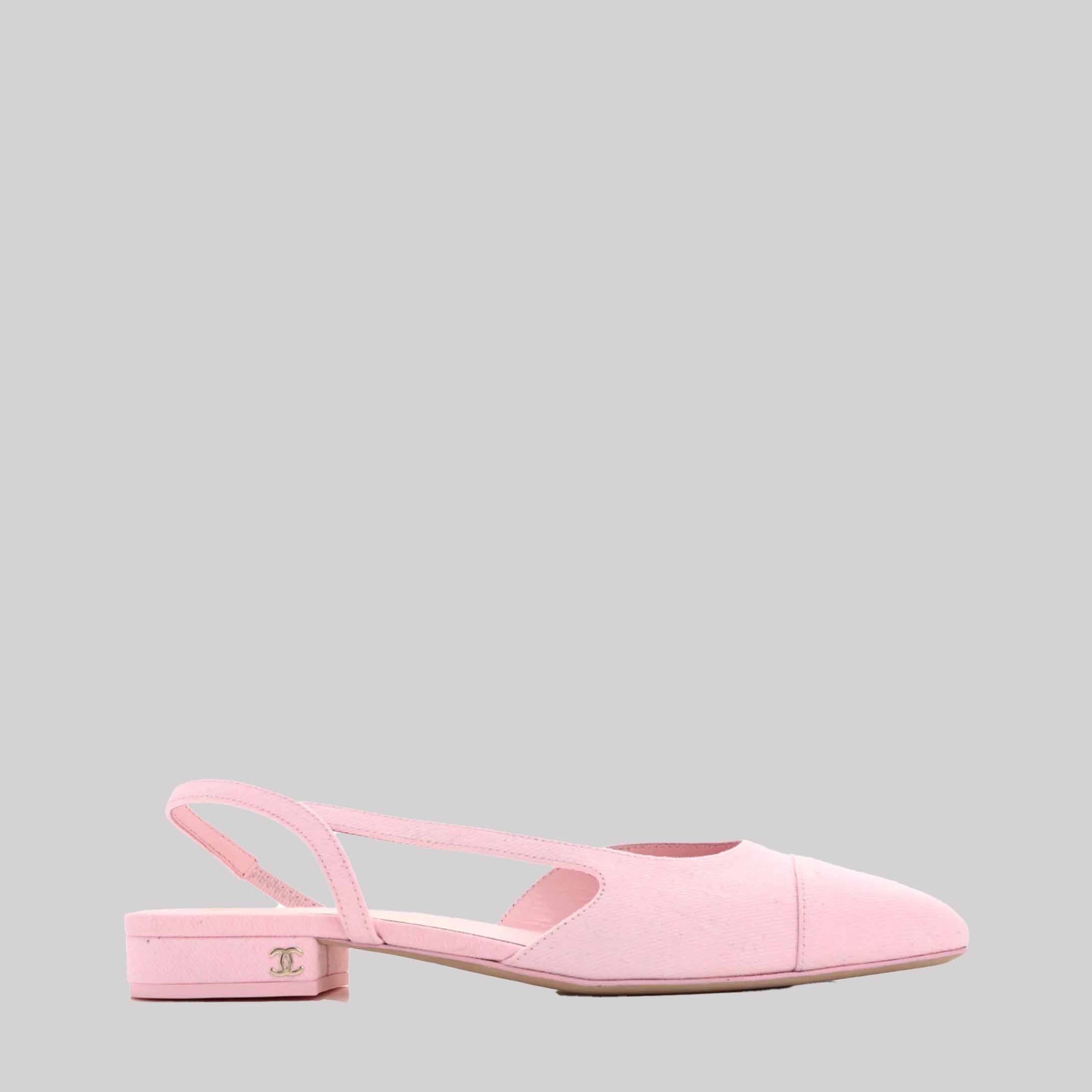 Denim Cap Toe CC Slingback Flats