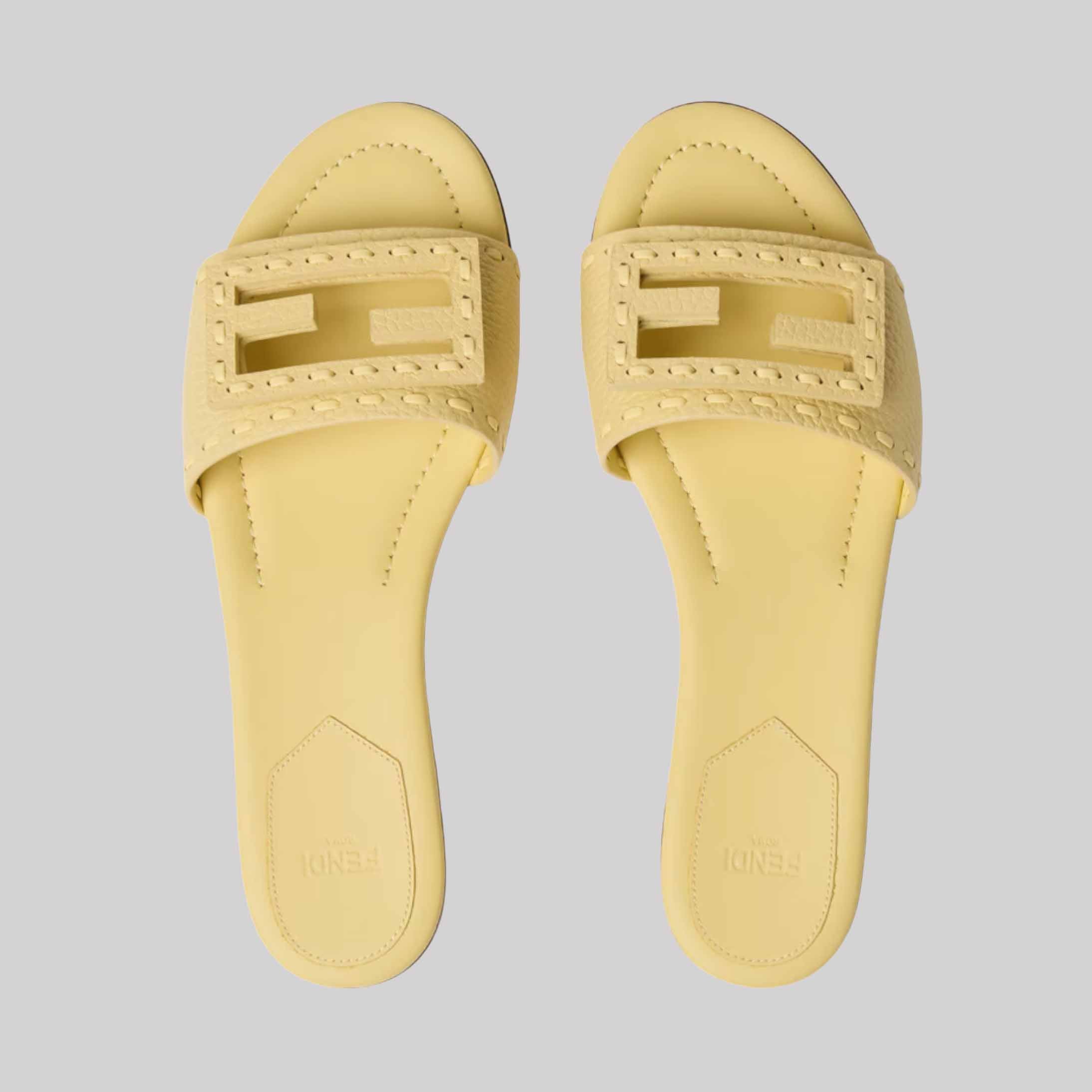 Baguette Leather Slides