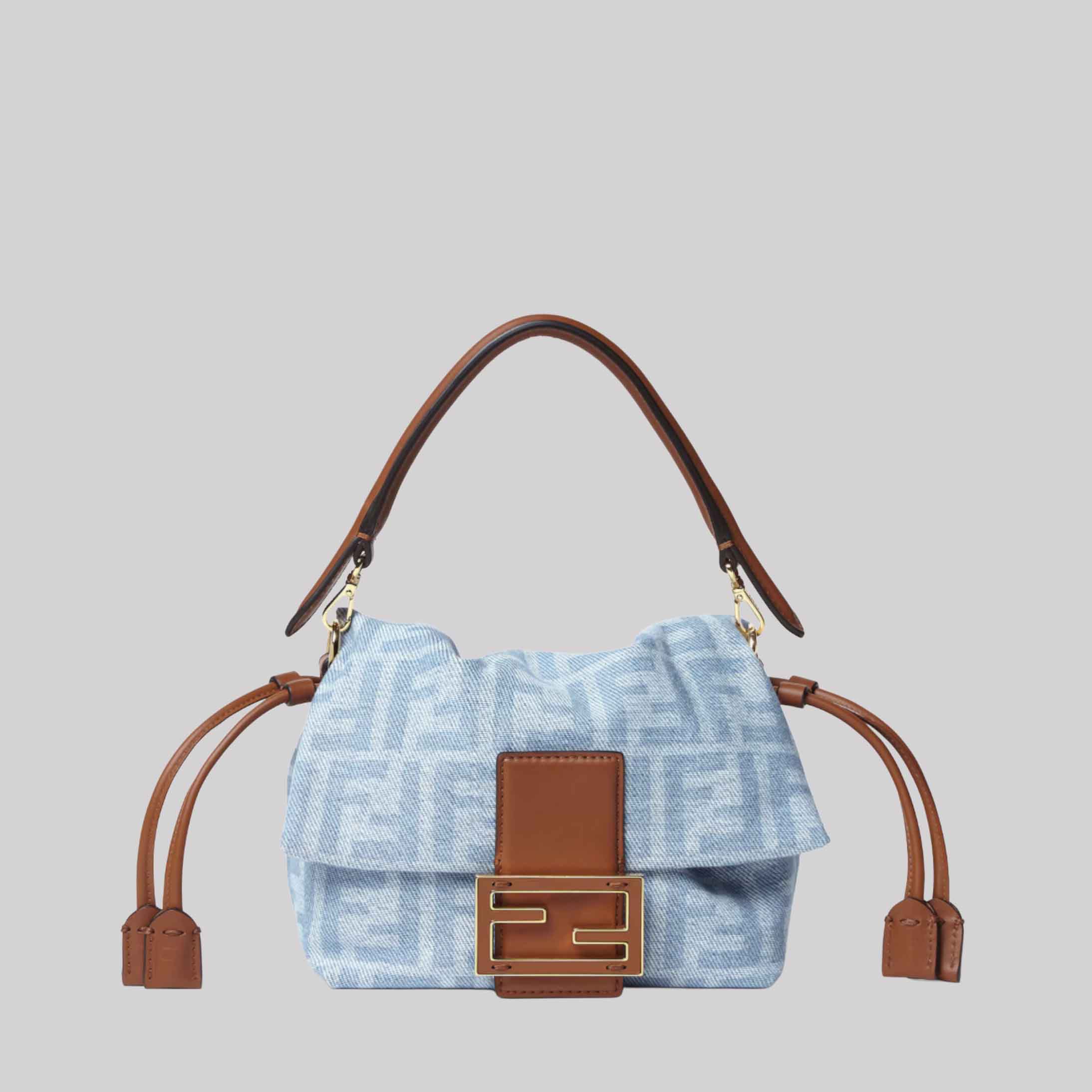 Mamma Baguette Small Light Blue FF Denim