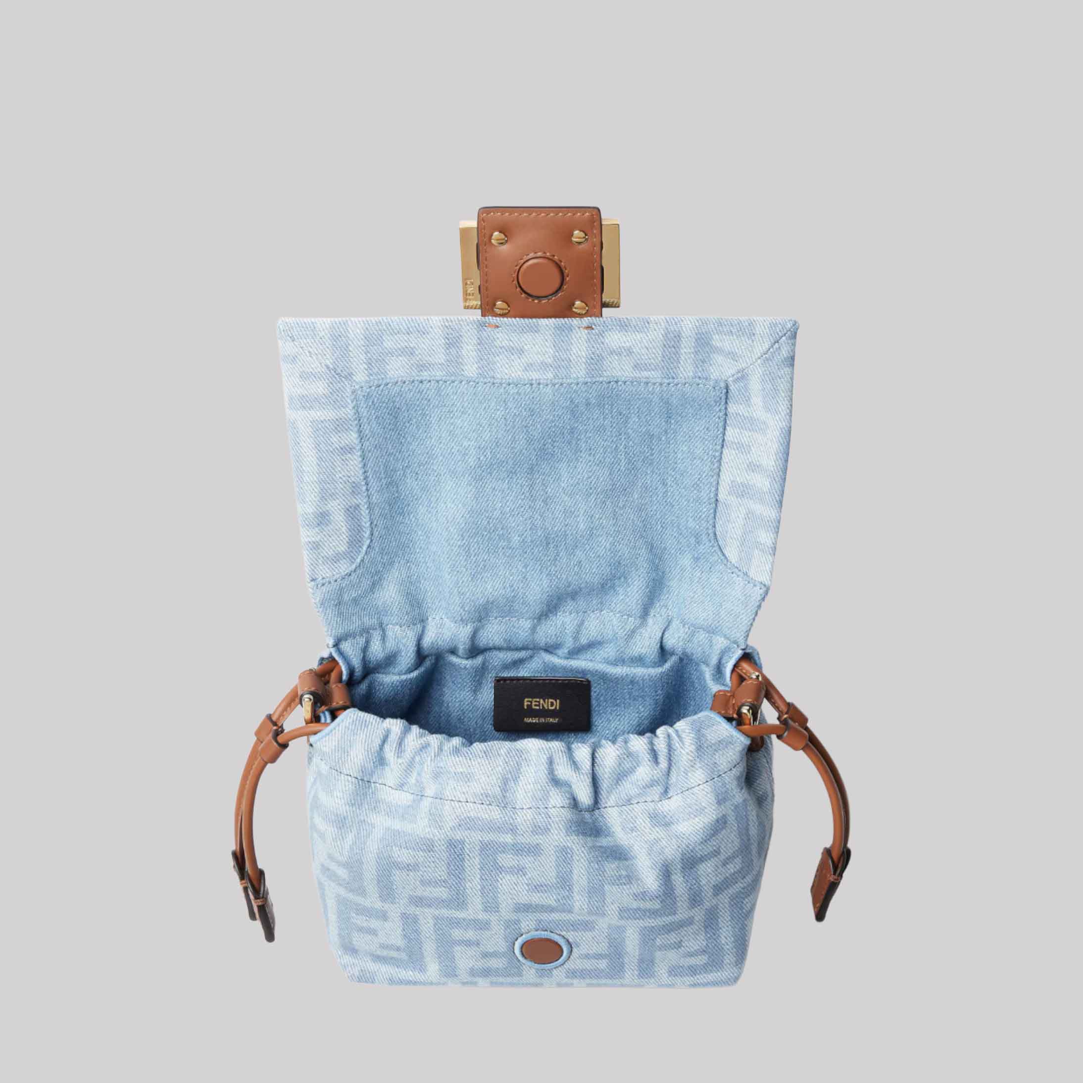 Mamma Baguette Small Light Blue FF Denim