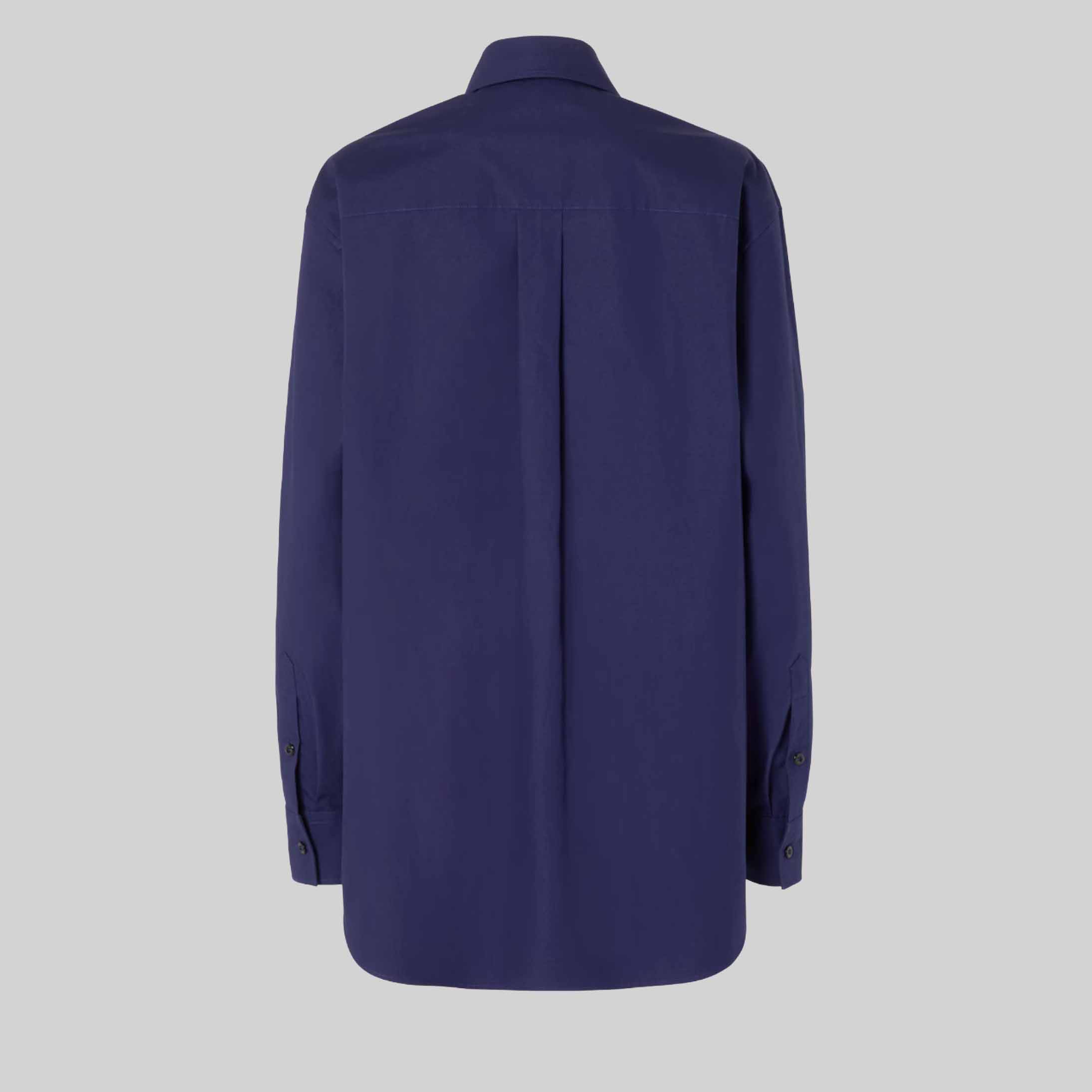 Shirt Dark Blue Poplin