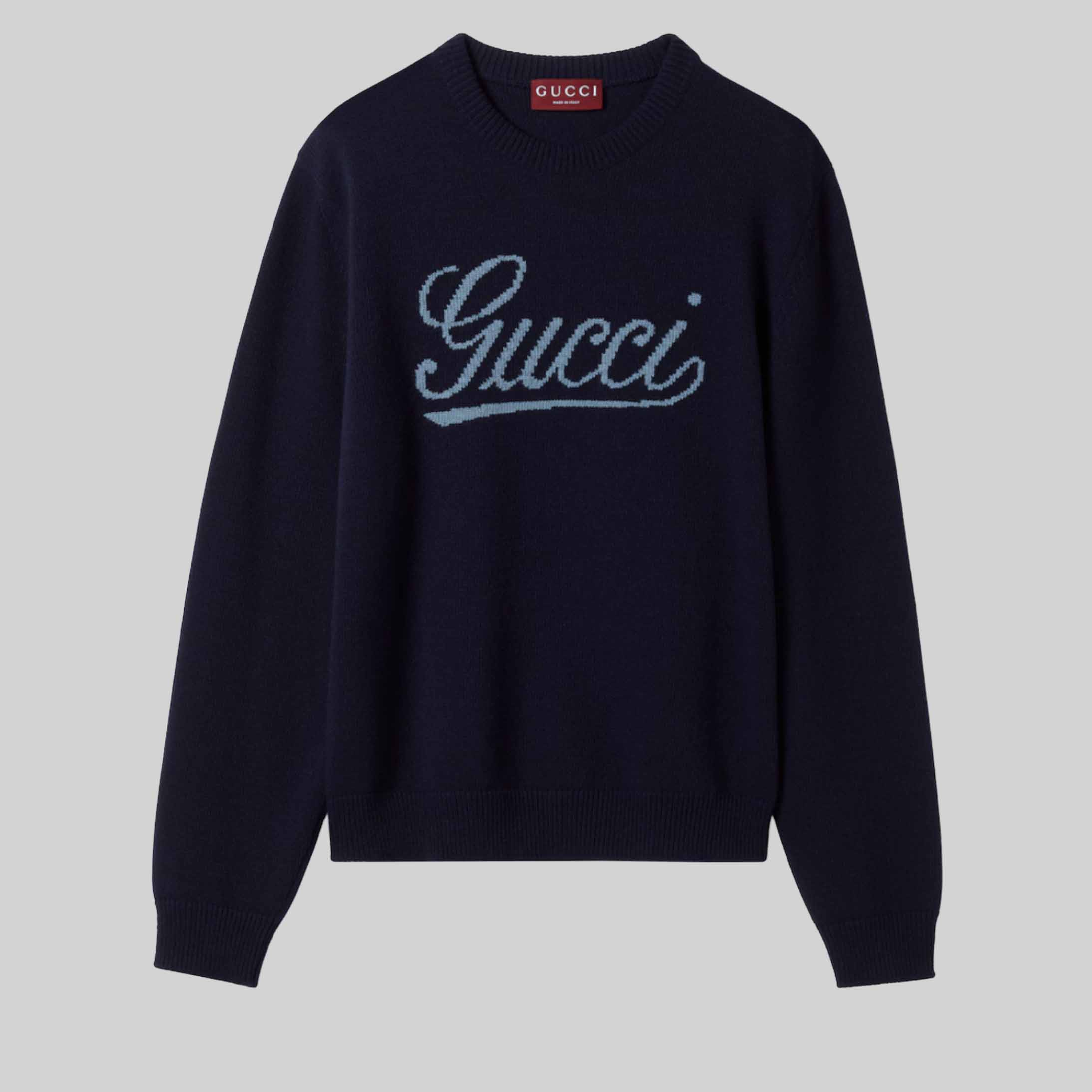 Knit Wool Sweater With Intarsia
