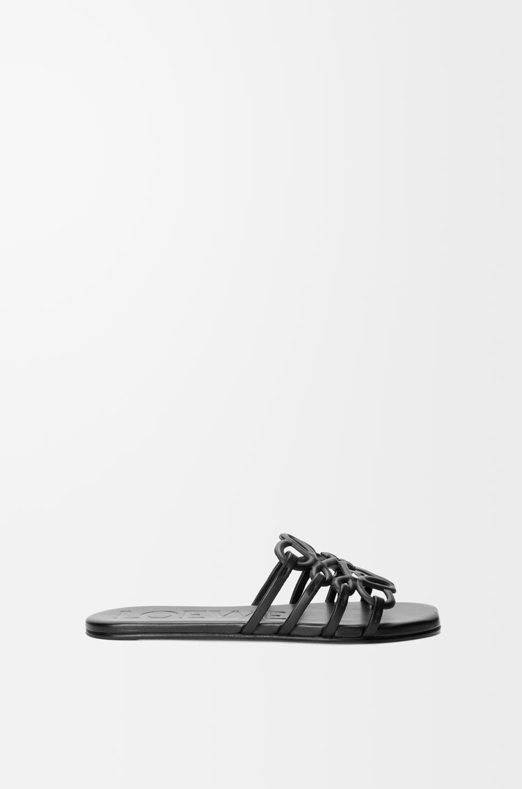 Petal Anagram slide in calfskin