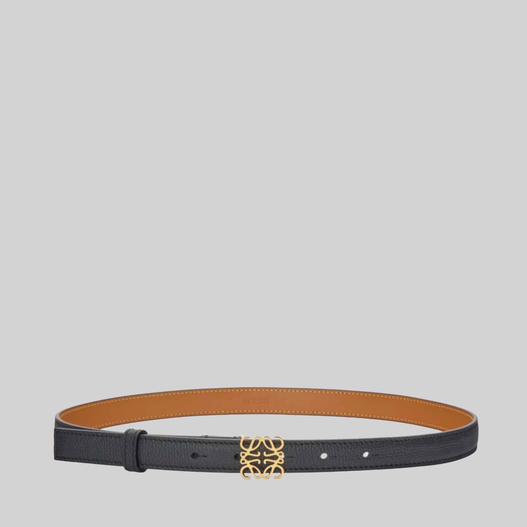 Anagram Belt In Pebble Grain Calfskin