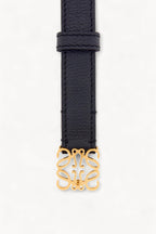 Anagram Belt In Pebble Grain Calfskin