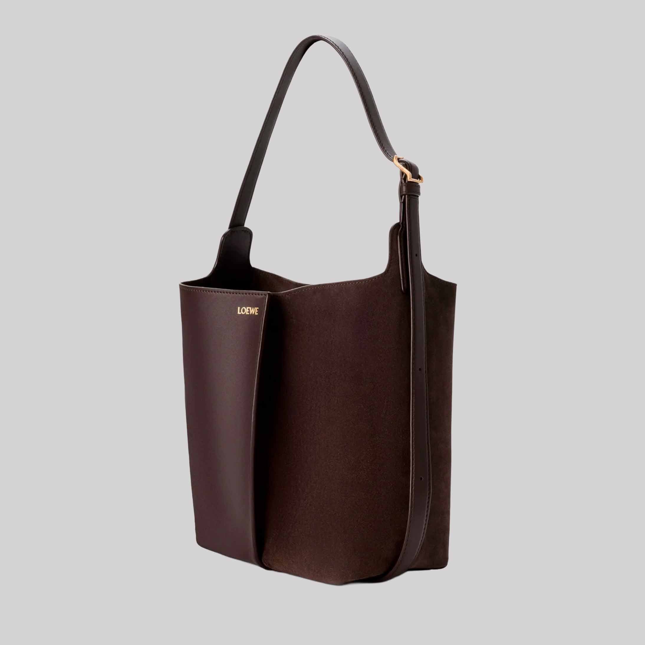 Medium Bilbao Bucket In Soft Calfskin And Suede