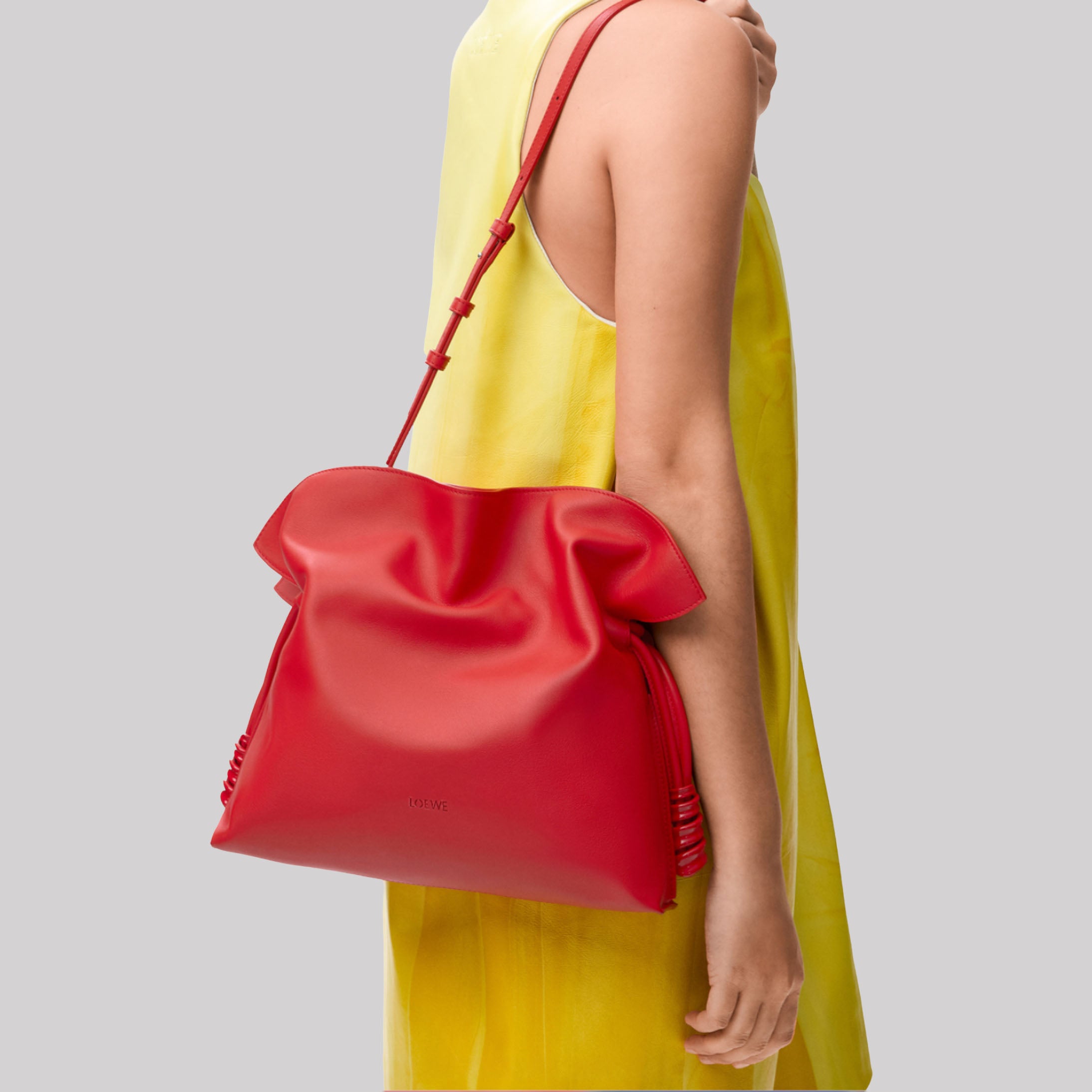 Medium Coil Flamenco Clutch In Nappa Calfskin