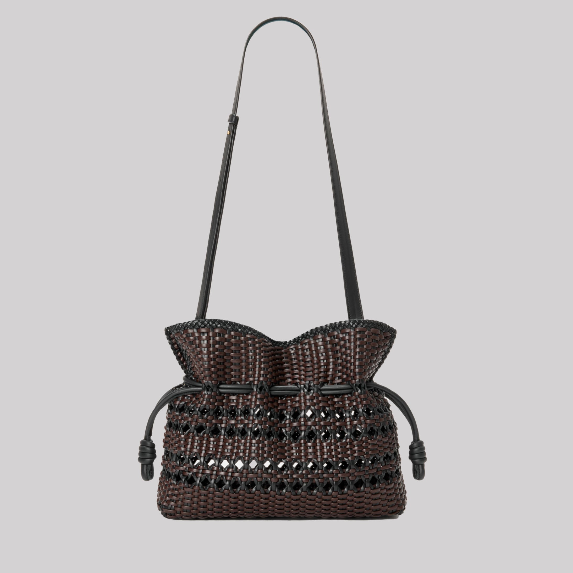 Medium Flamenco Clutch In Woven Nappa Calfskin