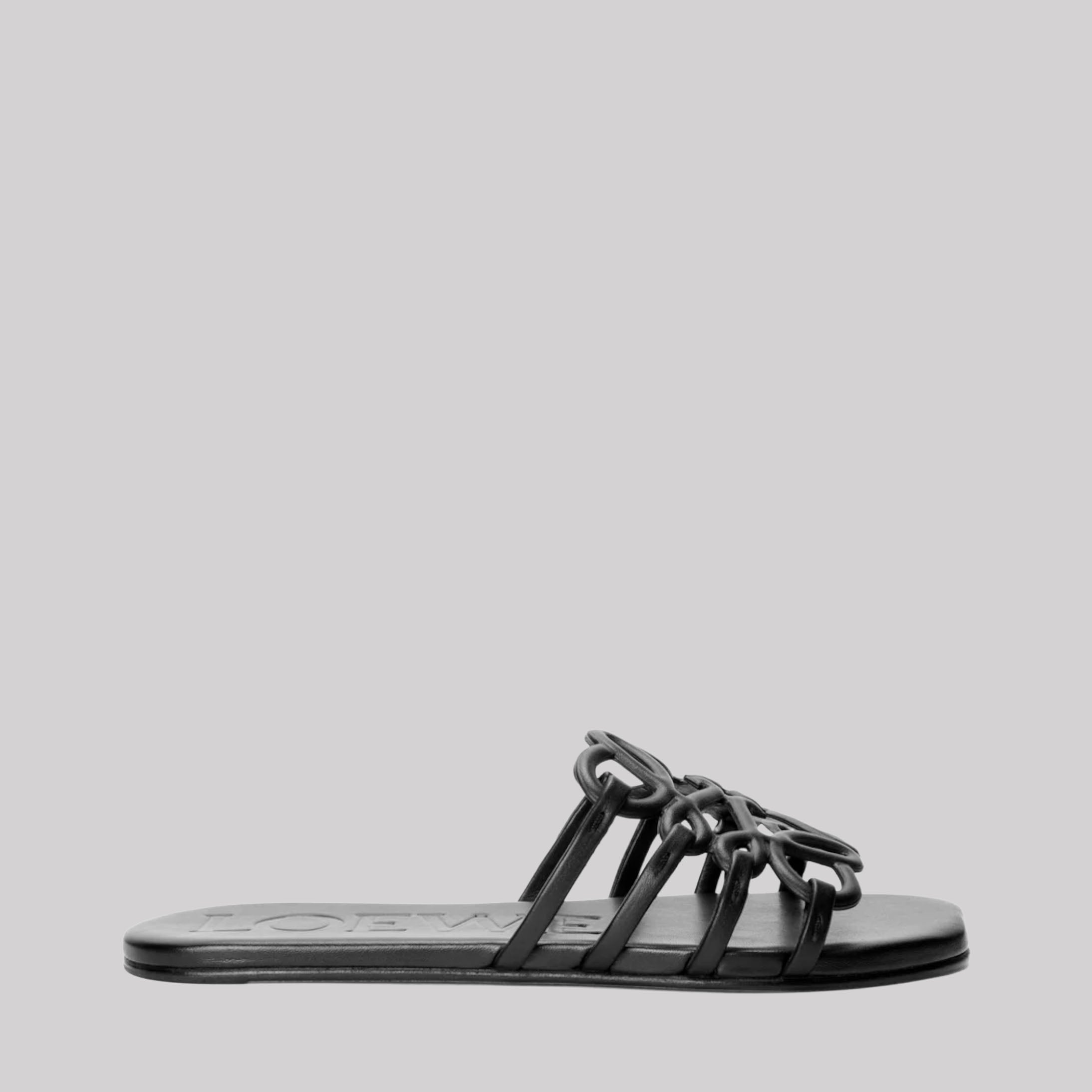 Petal Anagram Slide In Calfskin