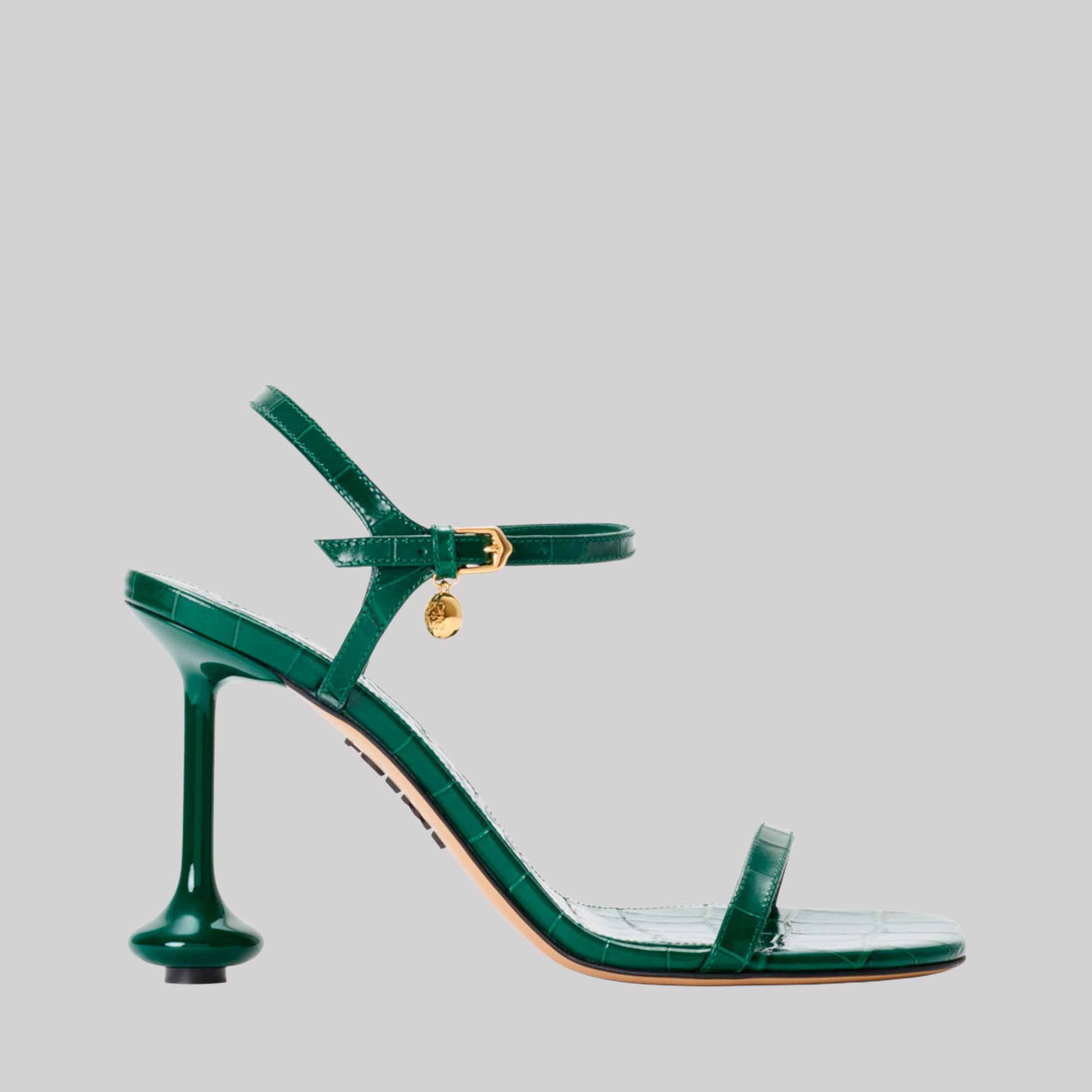 Toy Sandal In Croc-Embossed Calfskin