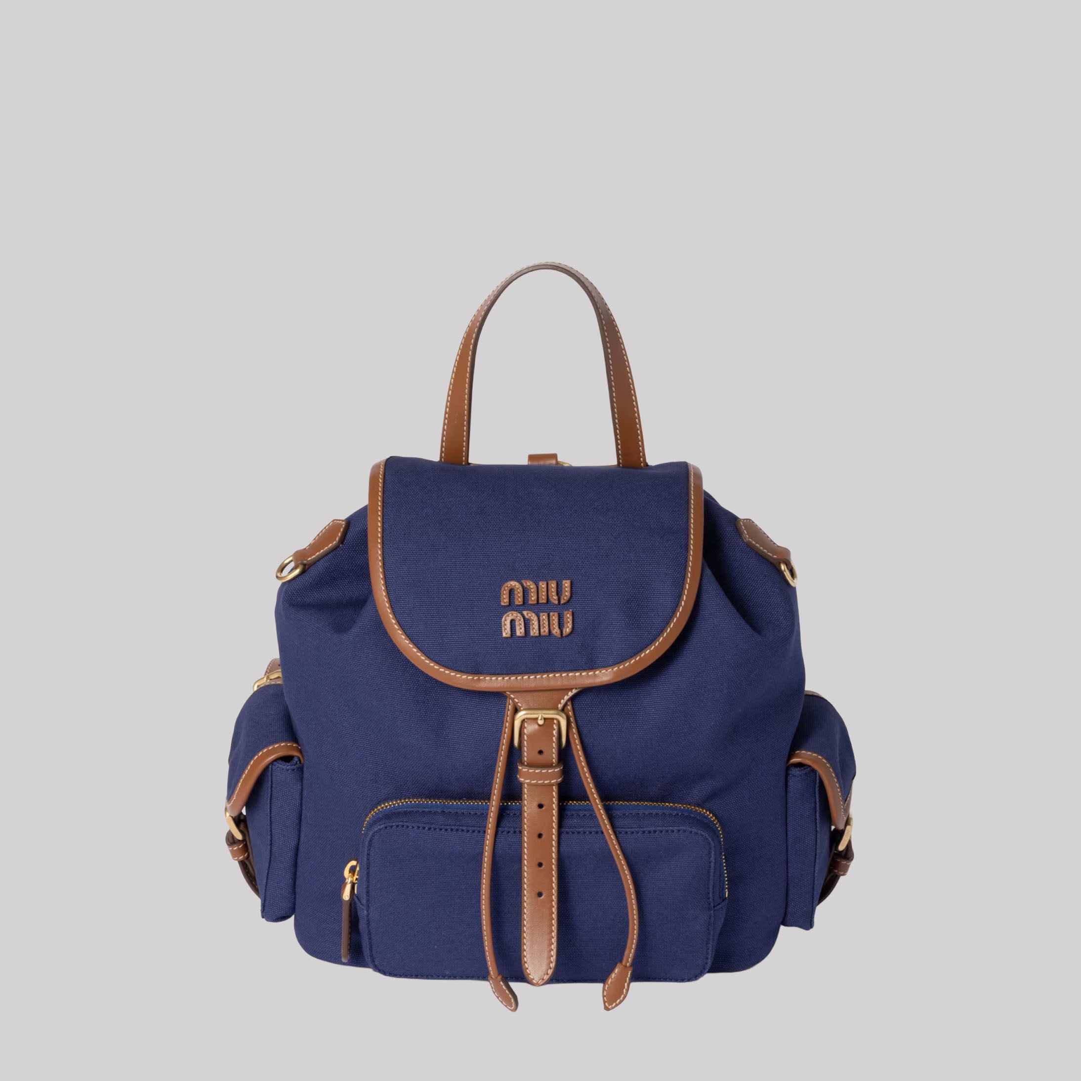 Canvas And Leather Backpack