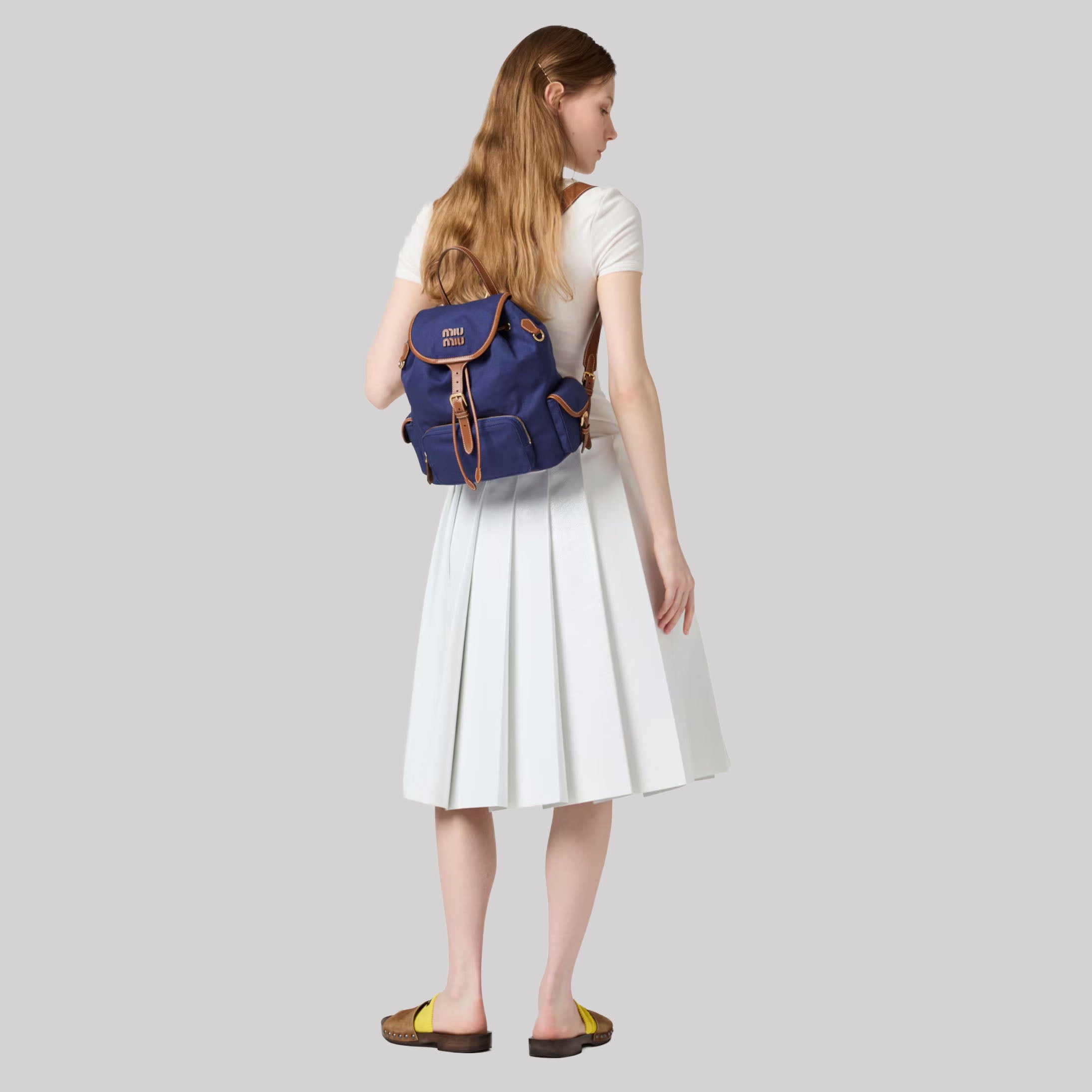 Canvas And Leather Backpack