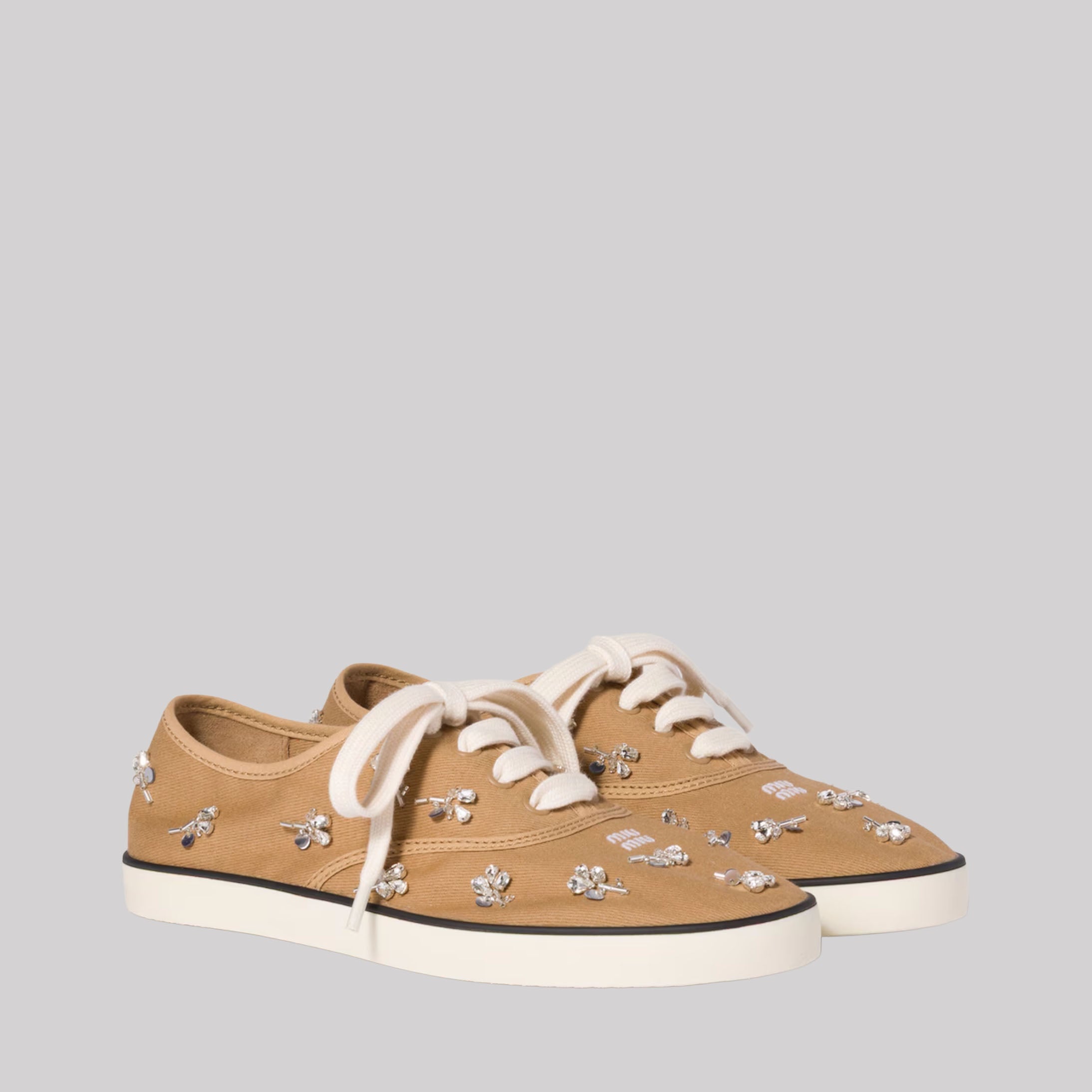 Embroidered Drill Sneakers