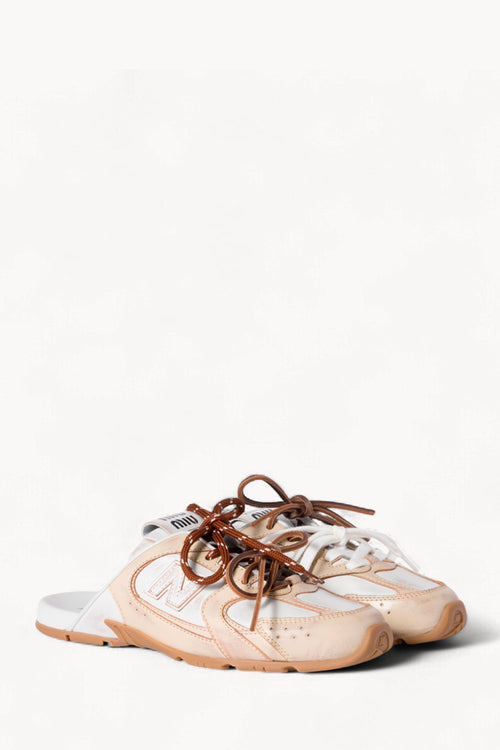 New Balance X Miu Miu 530 Sl Deco Calf Leather Mules