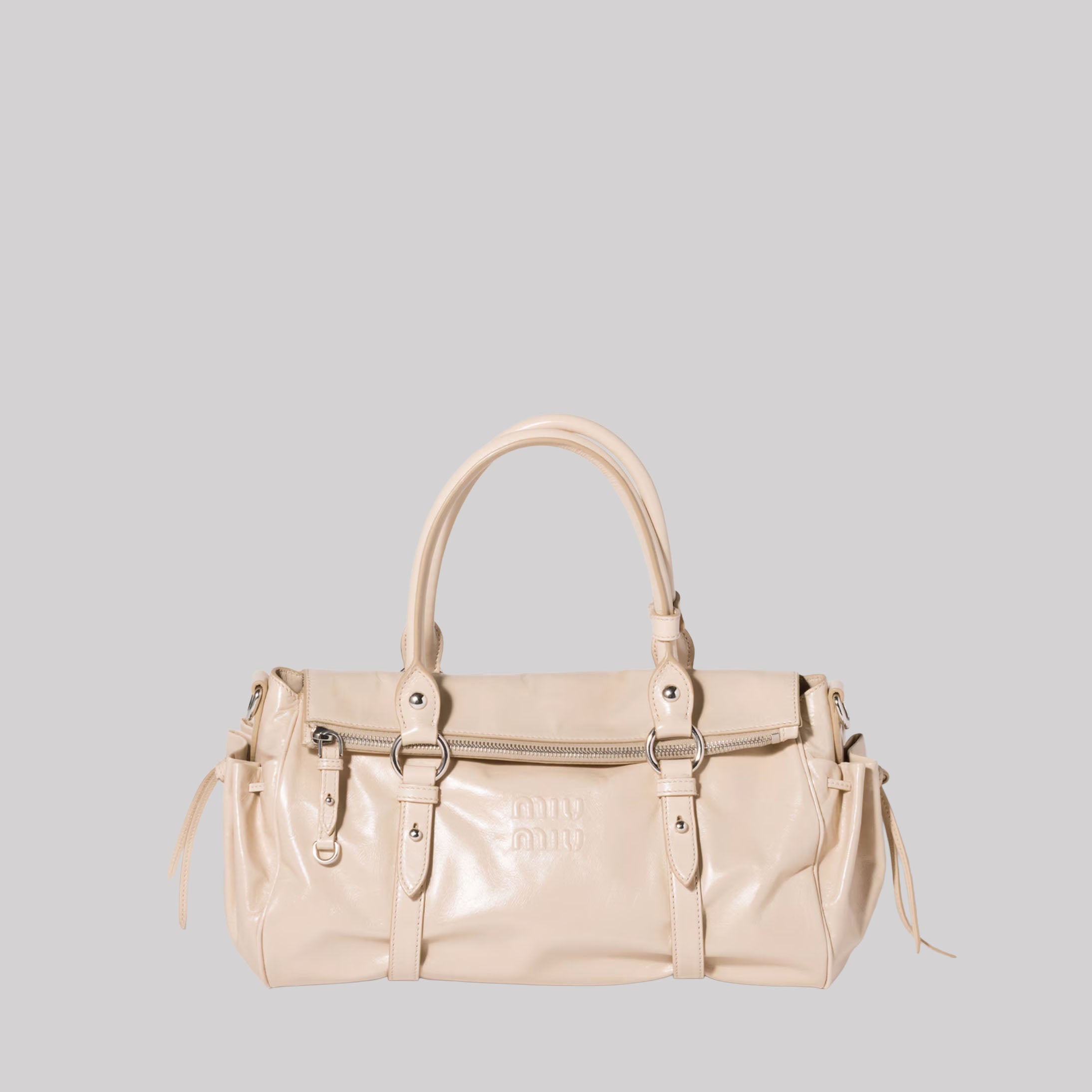 Shiny Leather Handbag