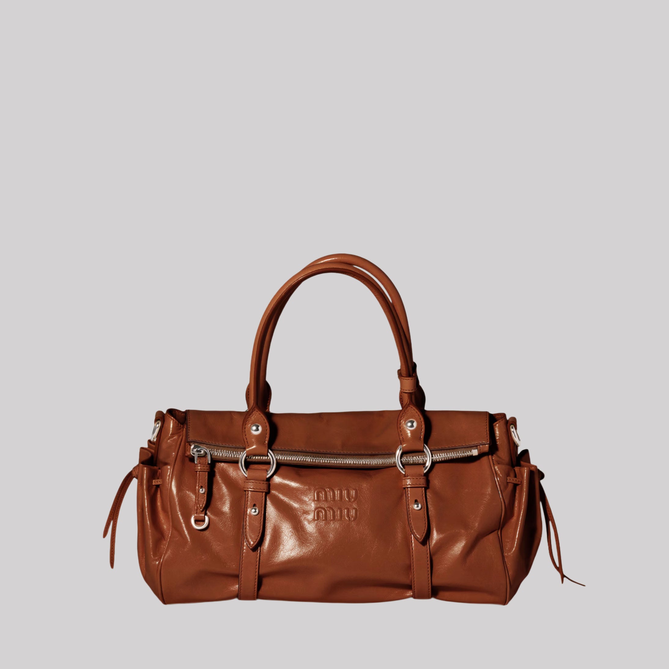 Shiny Leather Handbag