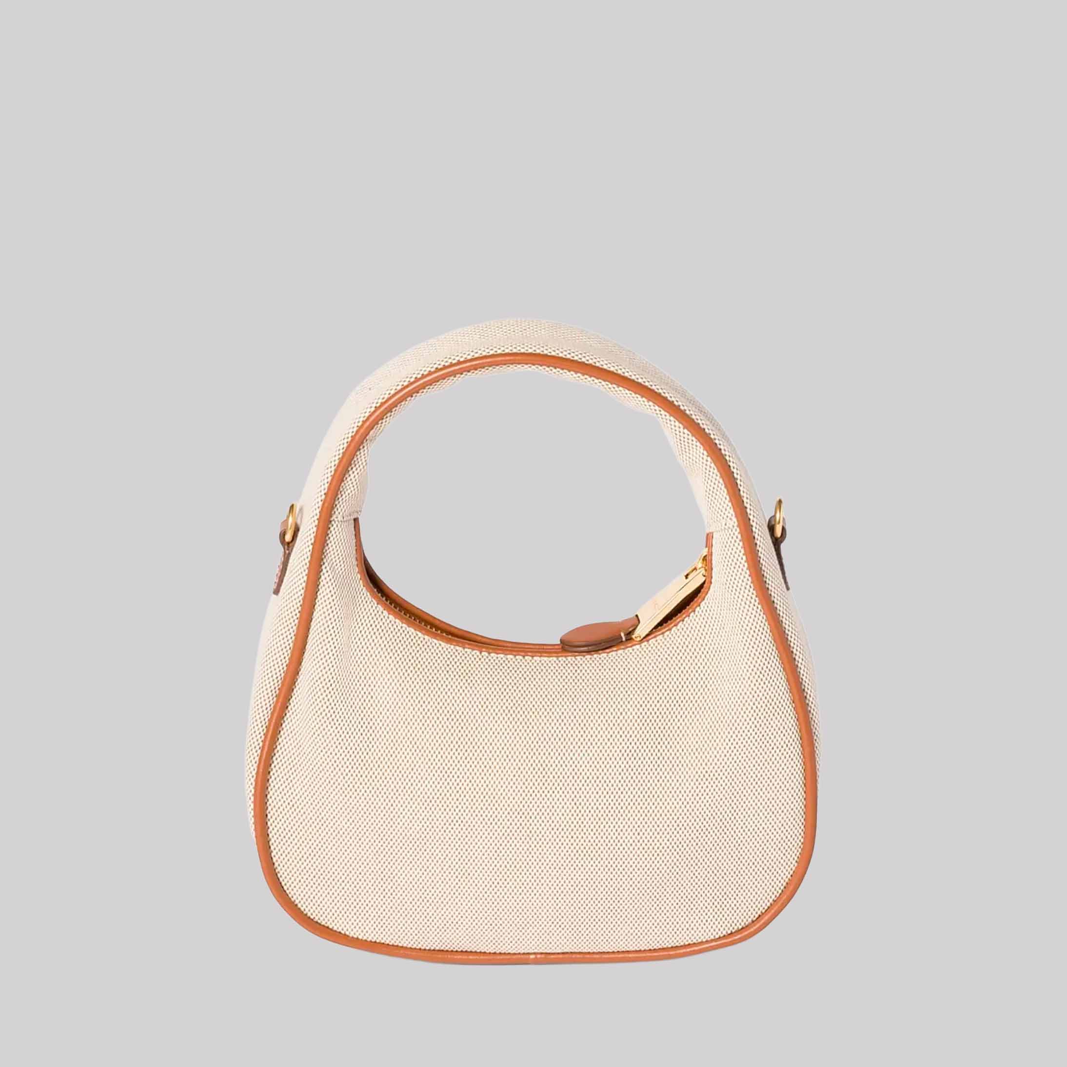 Wander Canvas and Leather Hobo Bag
