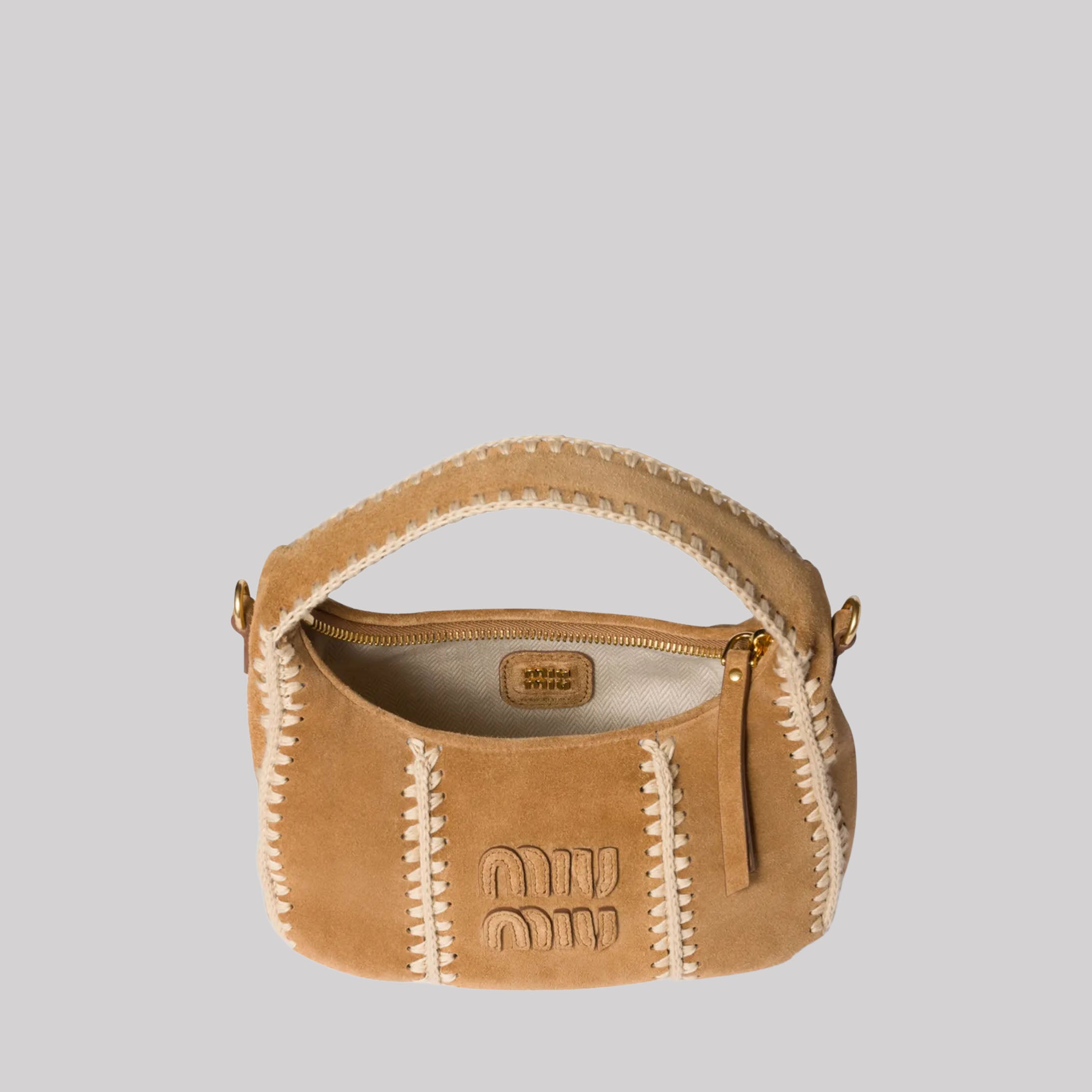 Wander Crochet Suede Shoulder Bag