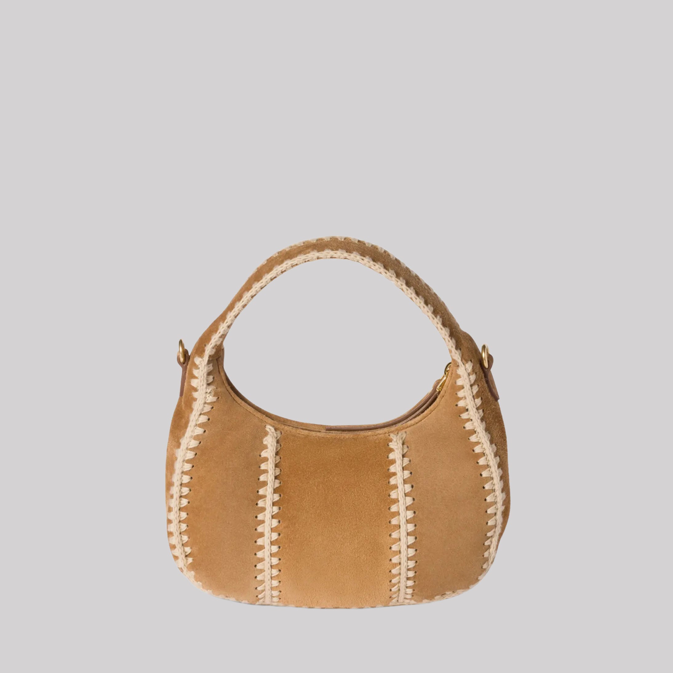 Wander Crochet Suede Shoulder Bag