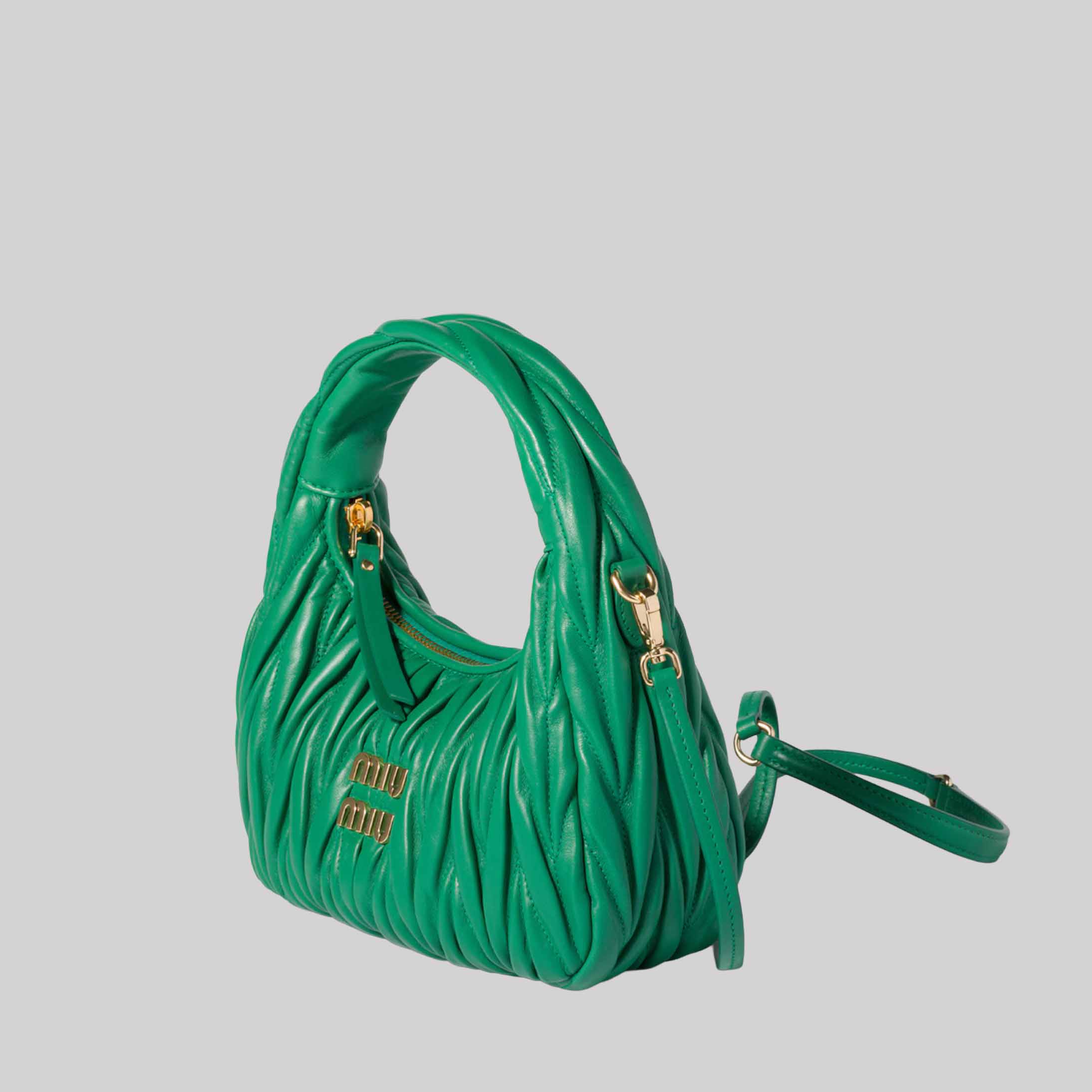 Wander Matelassé Nappa Leather Hobo Bag