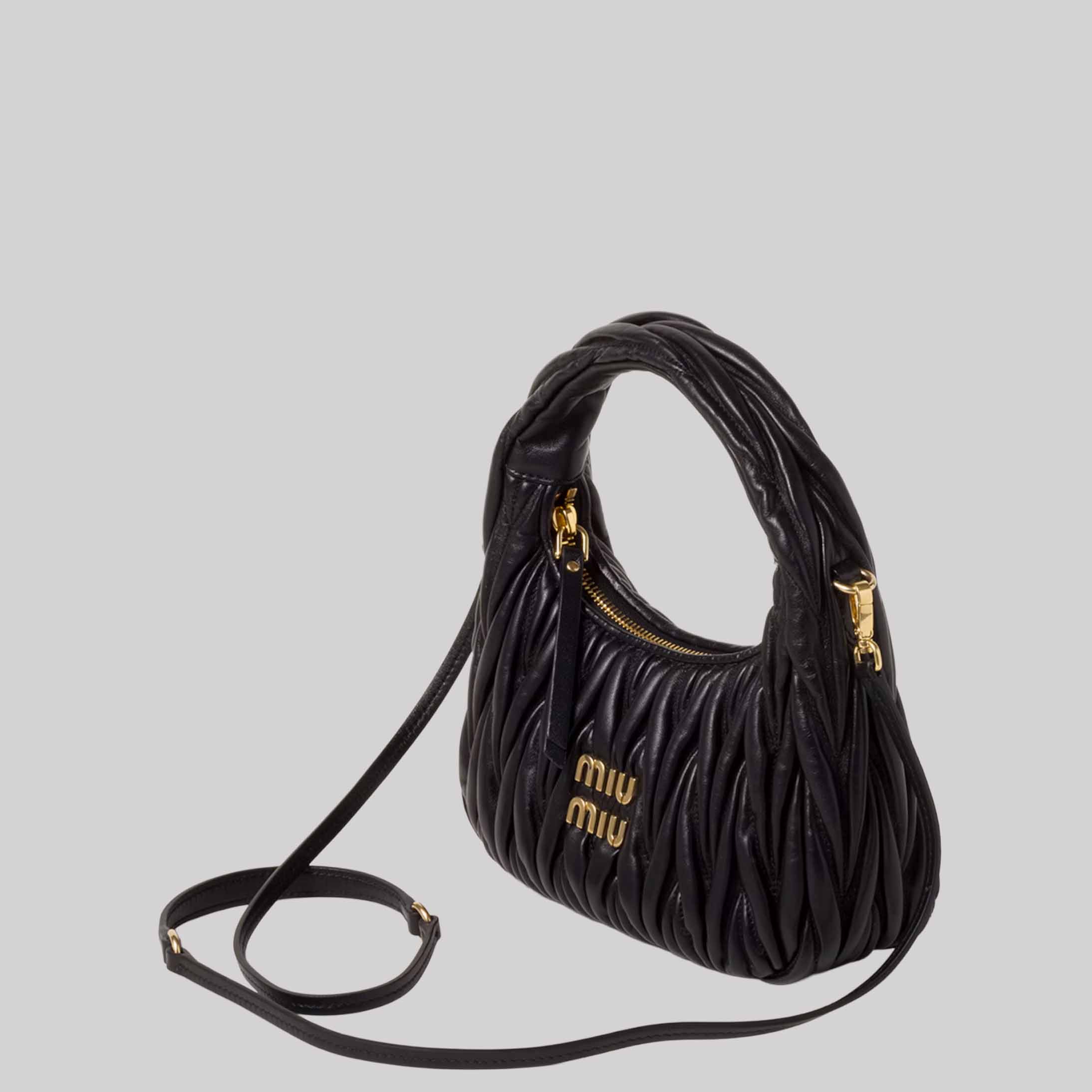 Wander Matelassé Nappa Leather Hobo Bag