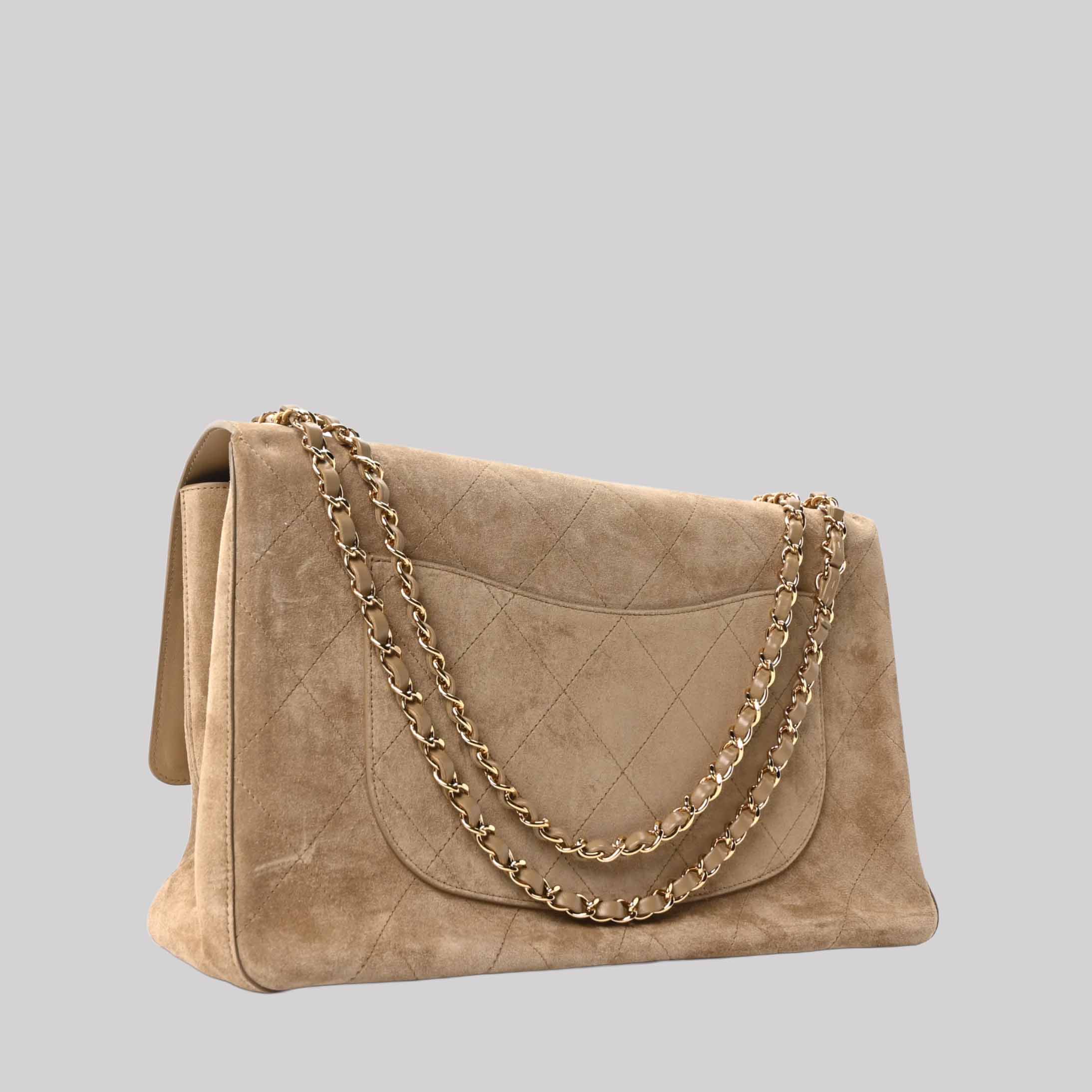 Maxi Flapbag In Suede