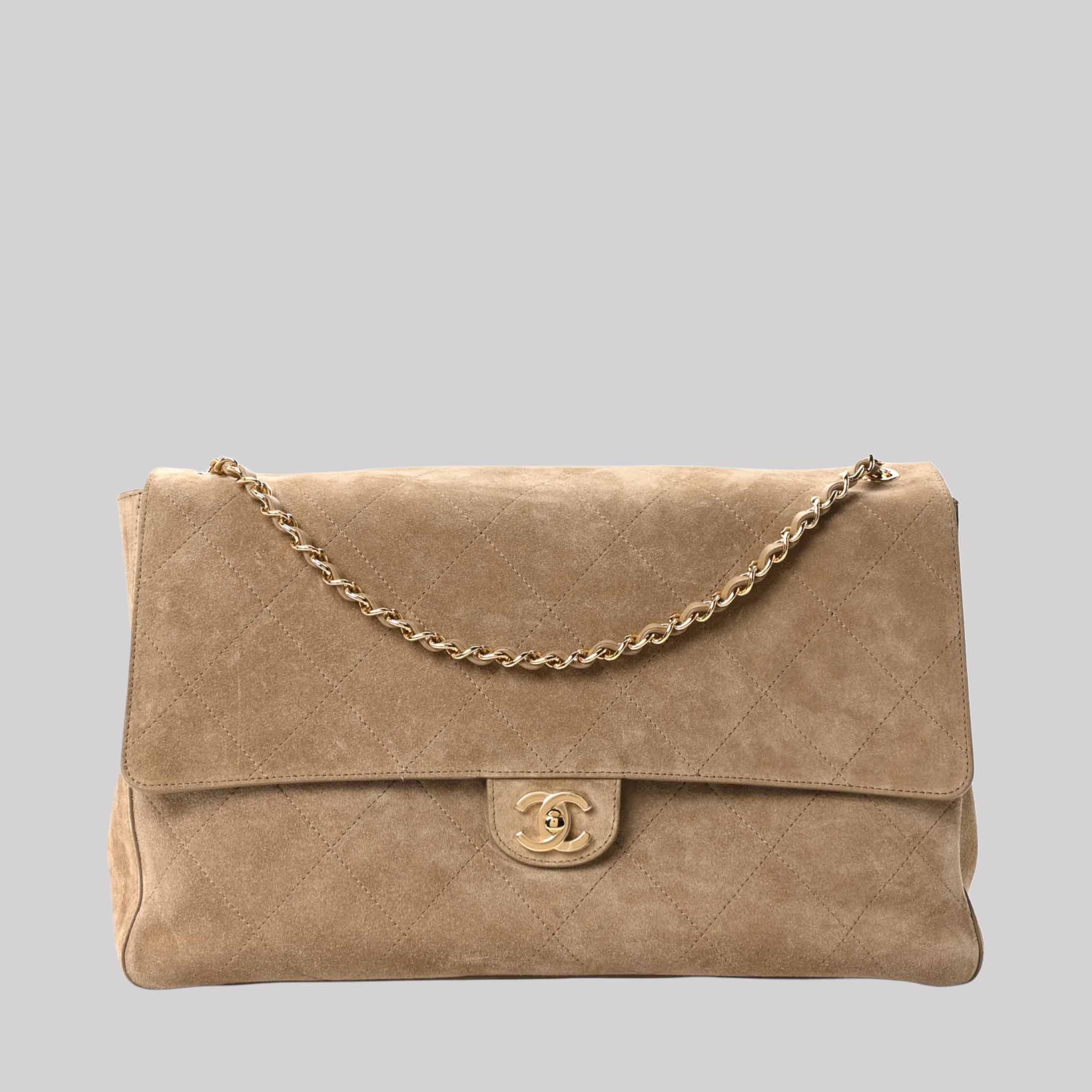 Maxi Flapbag In Suede