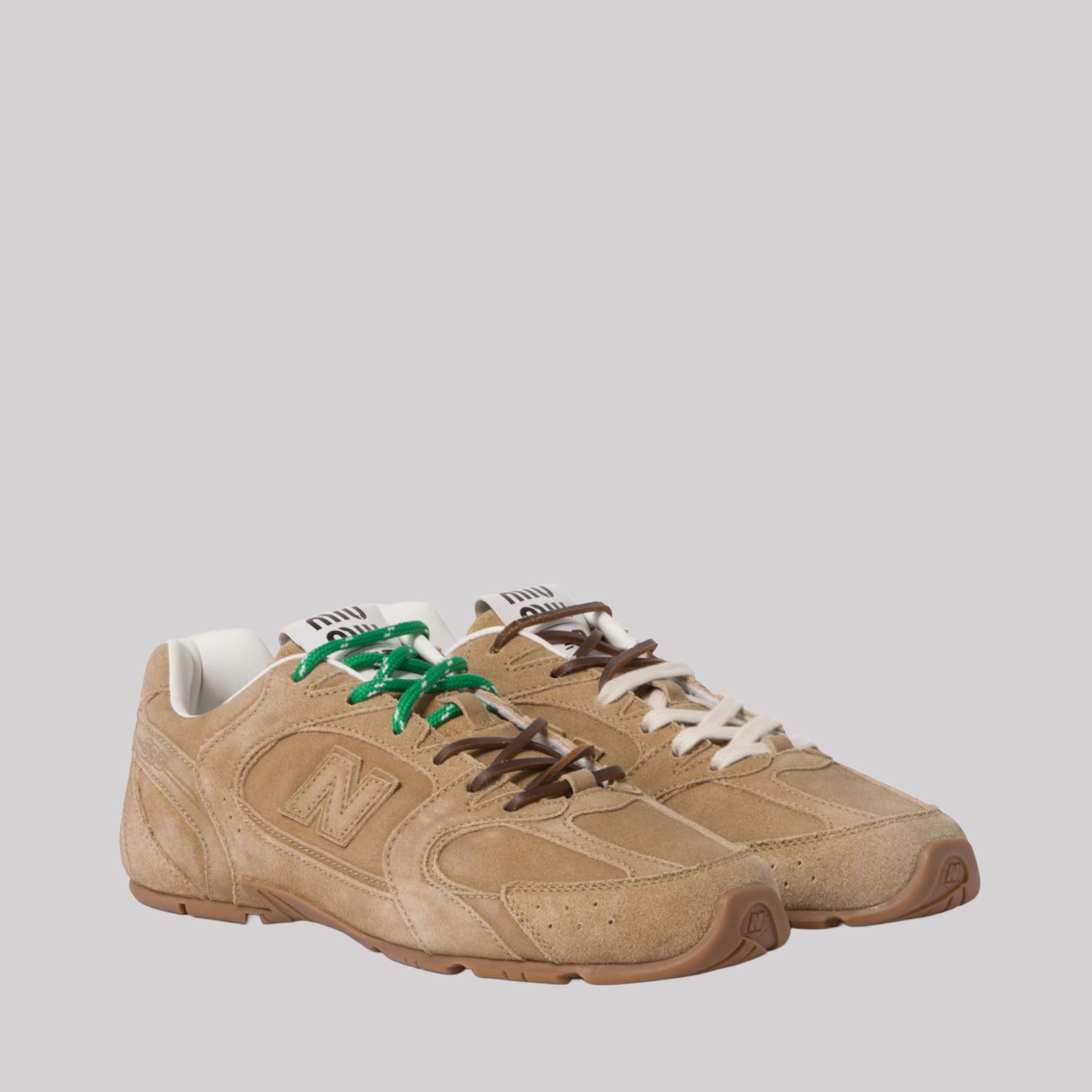 NB X Miu Miu 530 Sl Suede Sneakers
