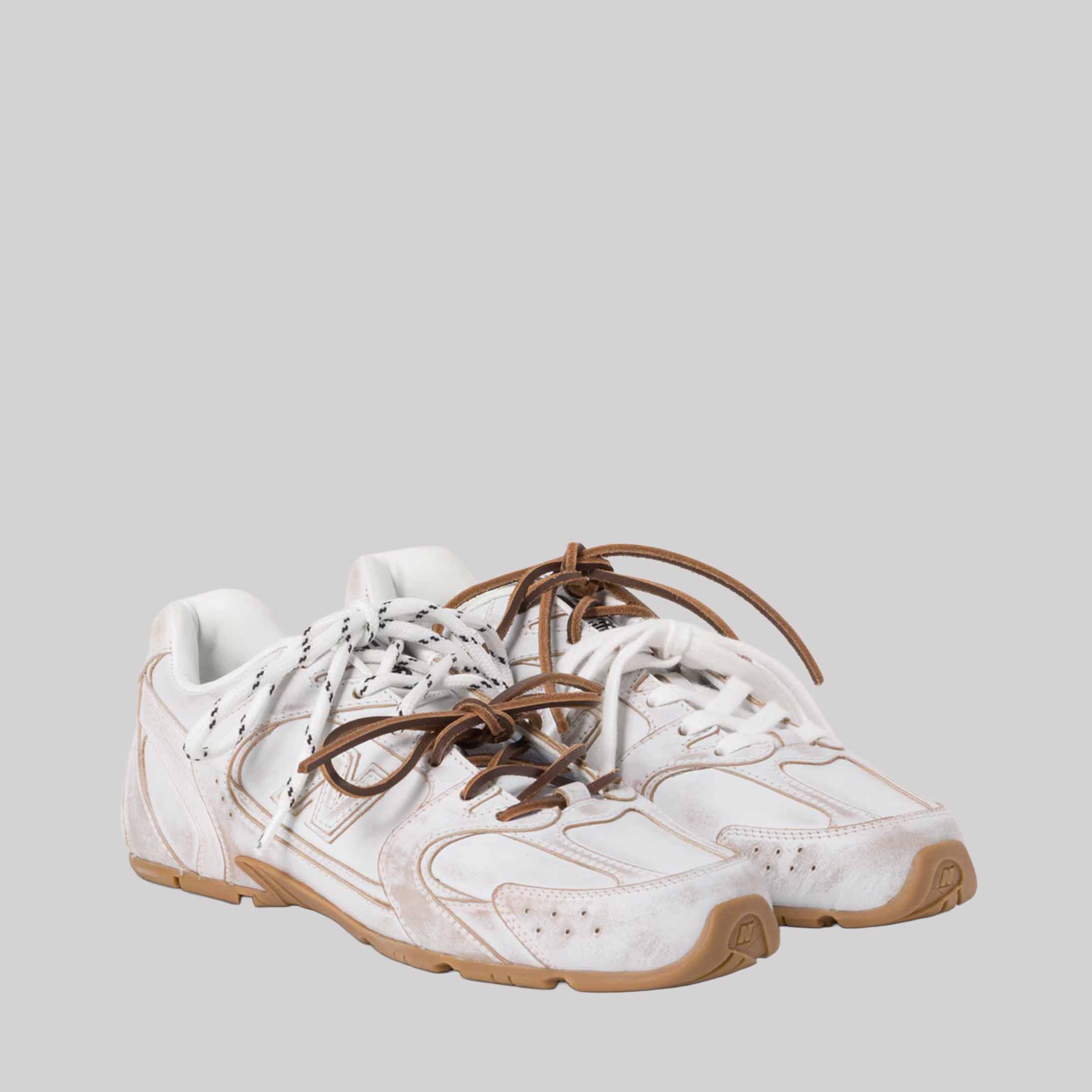NB X Miu Miu 530 SL Deco' Leather Sneakers